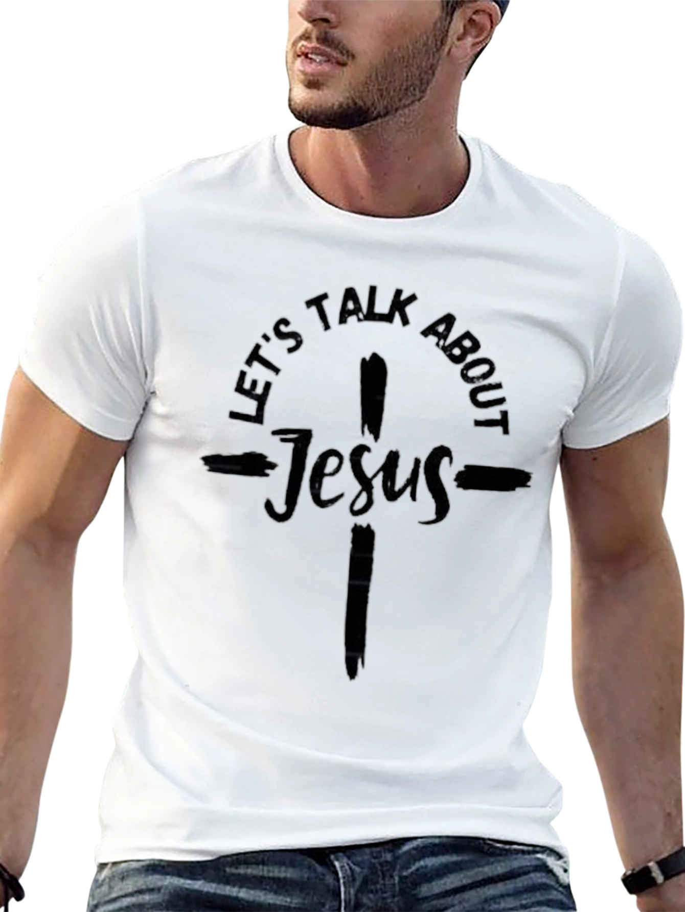 Lets Talk About Jesus Black Graphic Tee