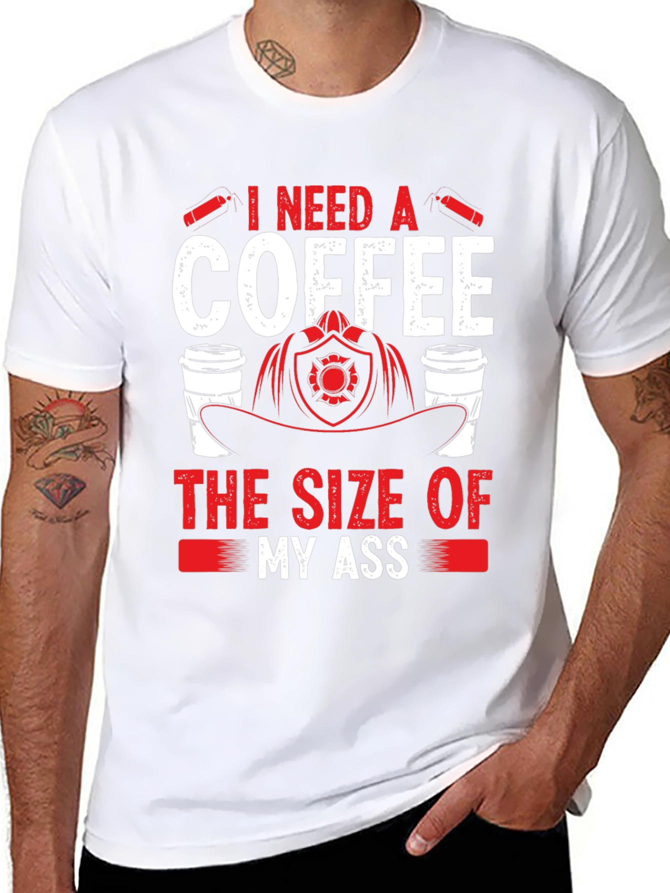 Funny Firefighter Coffee T-Shirt