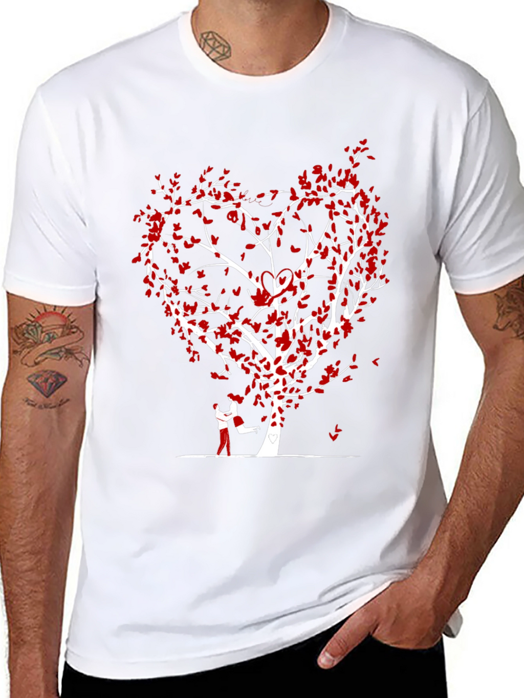Heart Tree Love Graphic T-Shirt