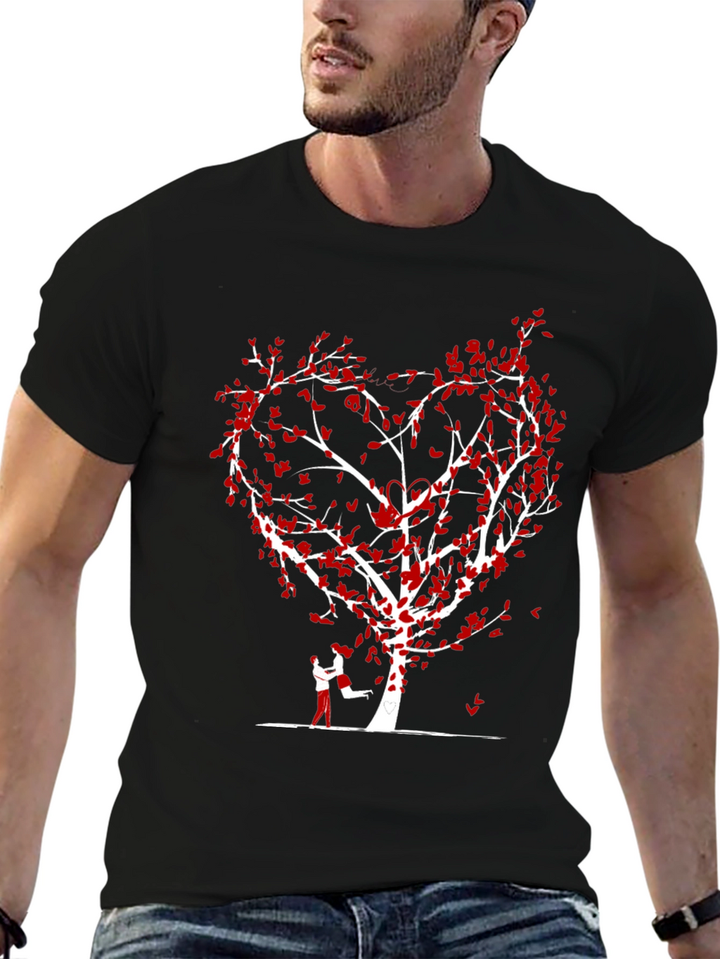 Heart Tree Love Graphic T-Shirt