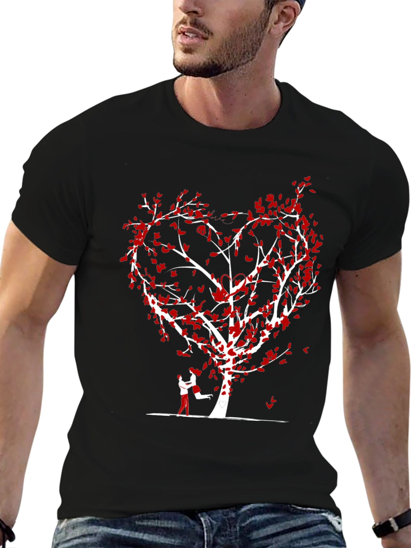 Heart Tree Love Graphic T-Shirt