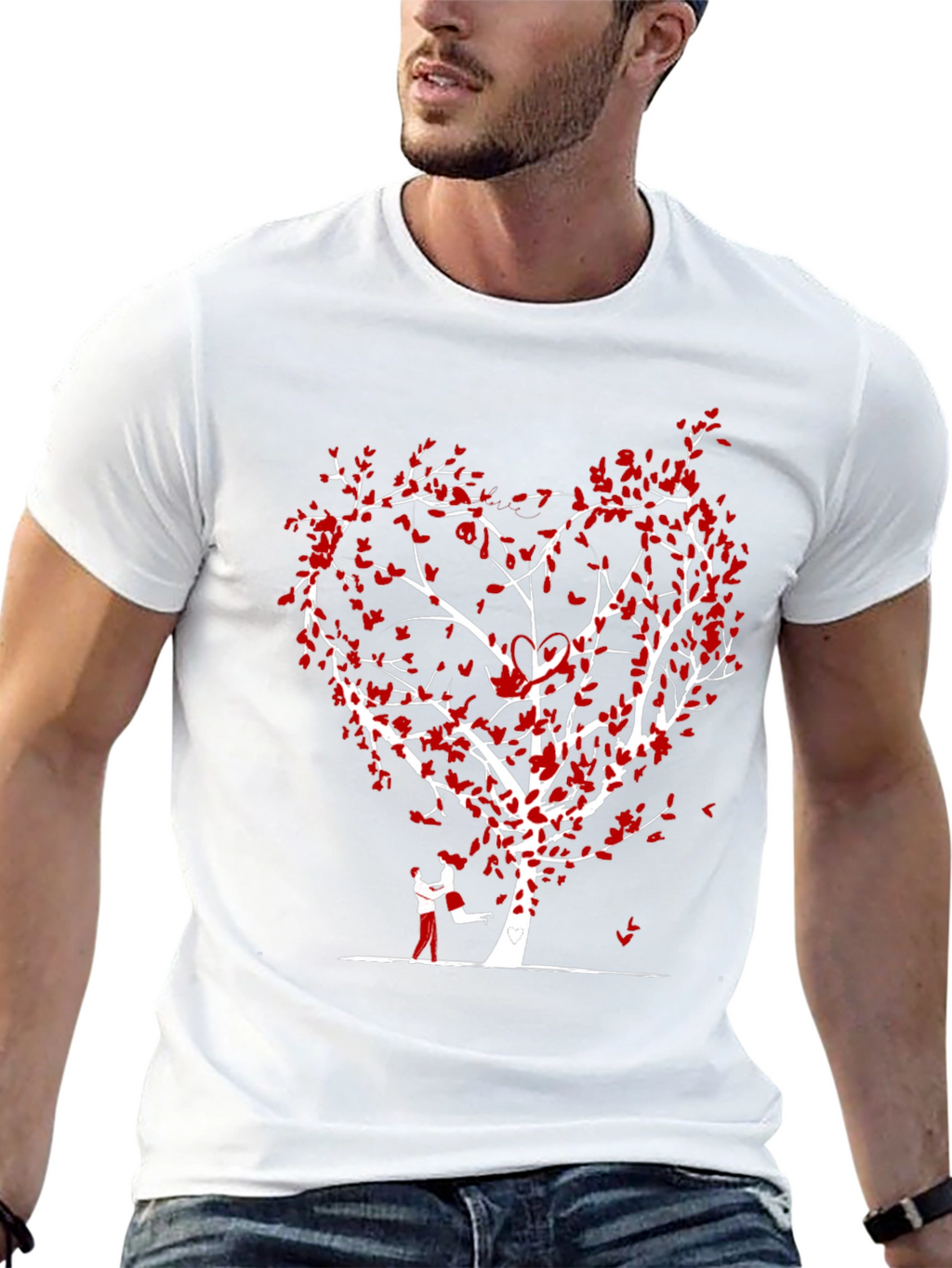 Heart Tree Love Graphic T-Shirt