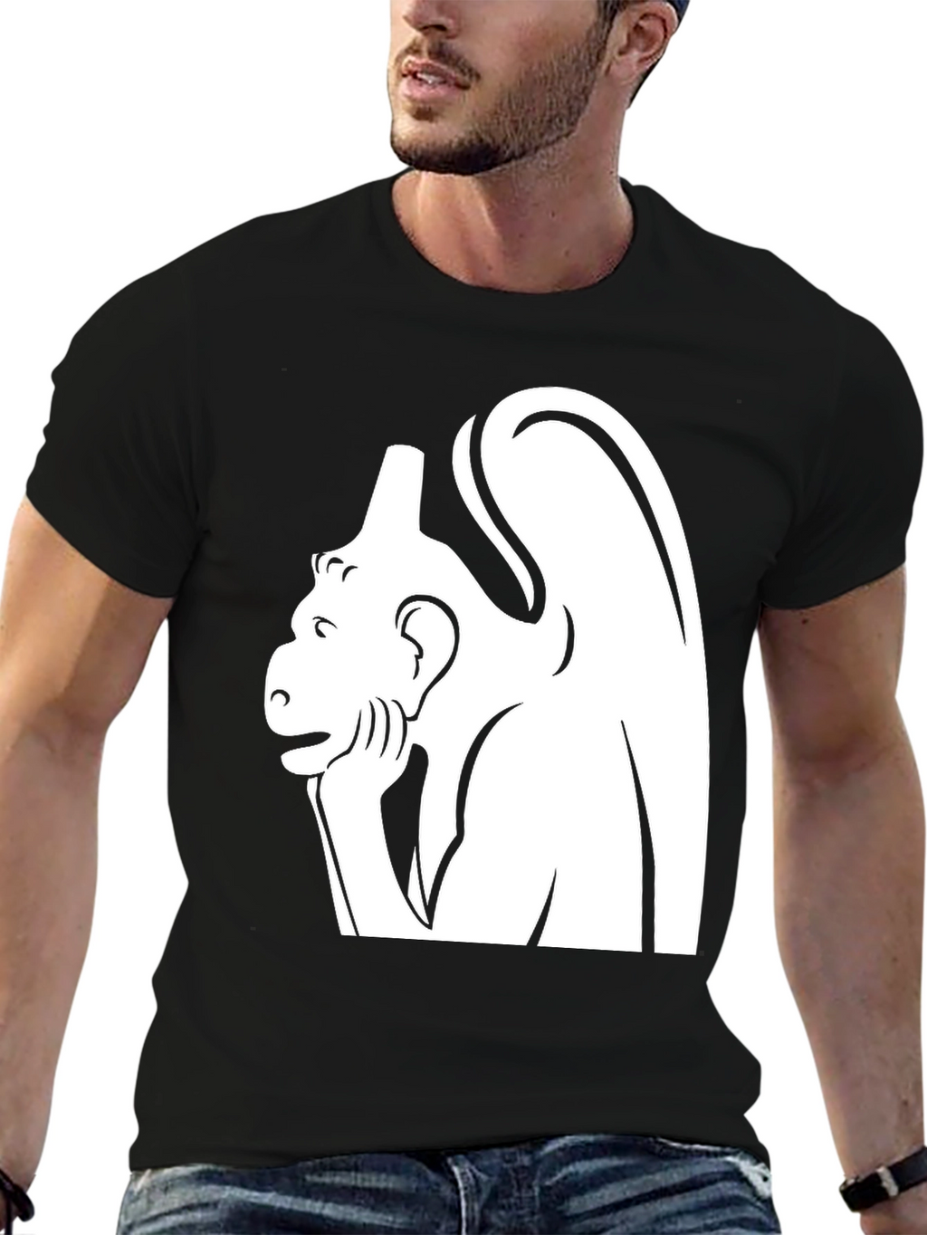 Notre Dame Gargoyle T-Shirt - Black Cotton Blend