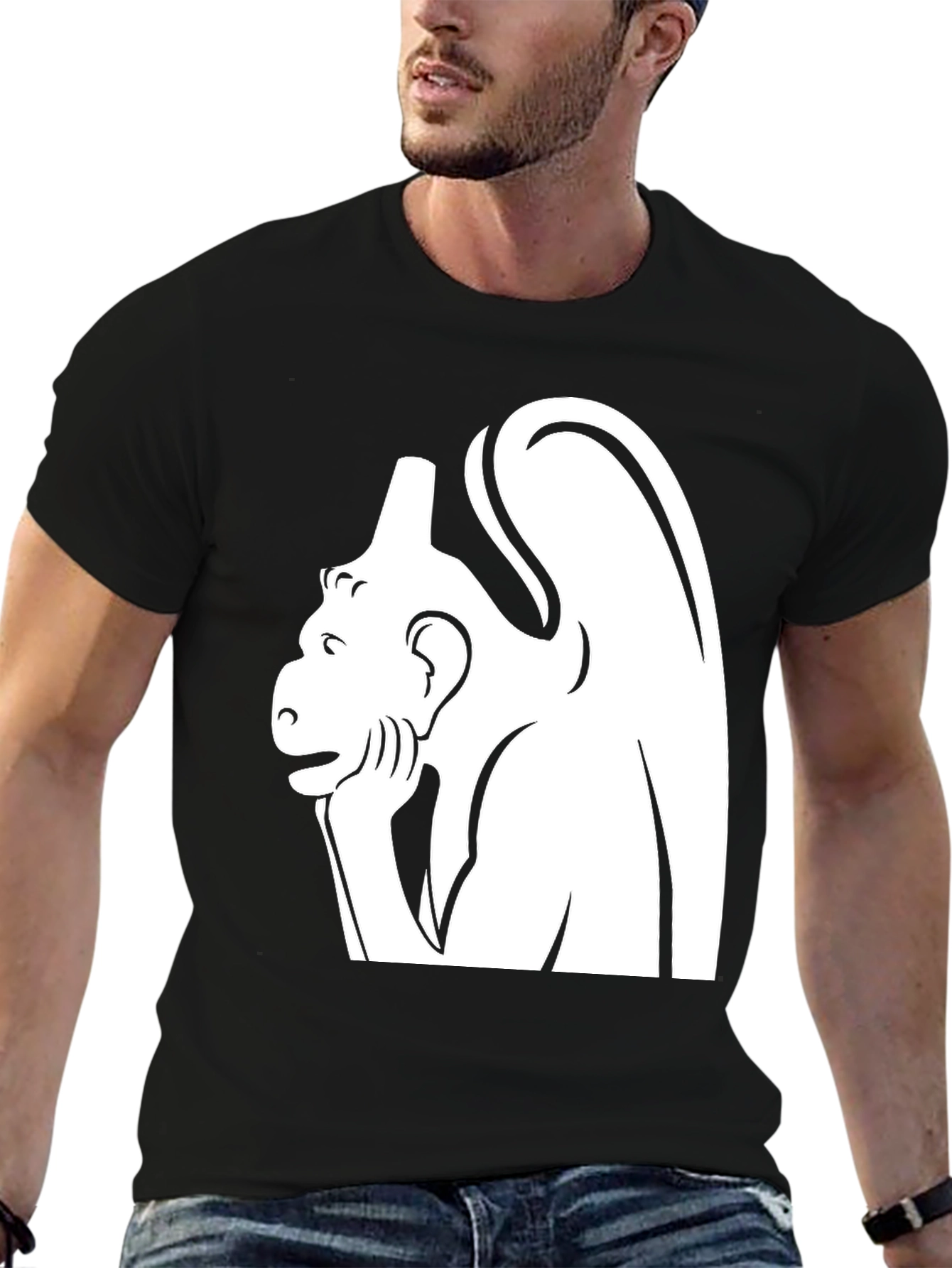 Notre Dame Gargoyle T-Shirt - Black Cotton Blend