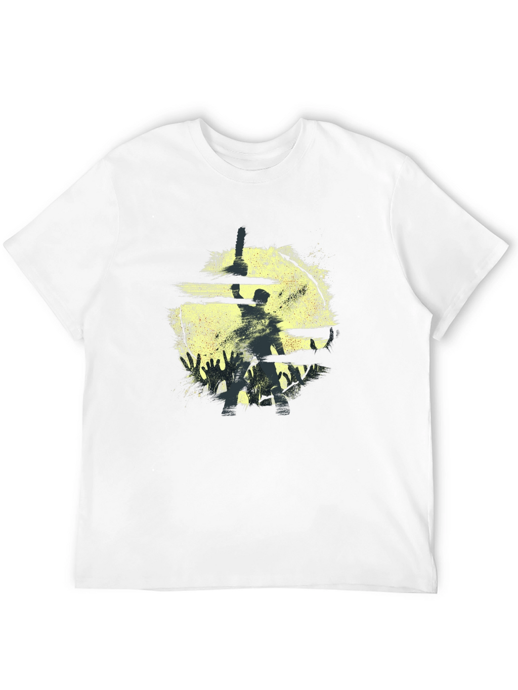 Silhouette Horror Graphic Black T-Shirt