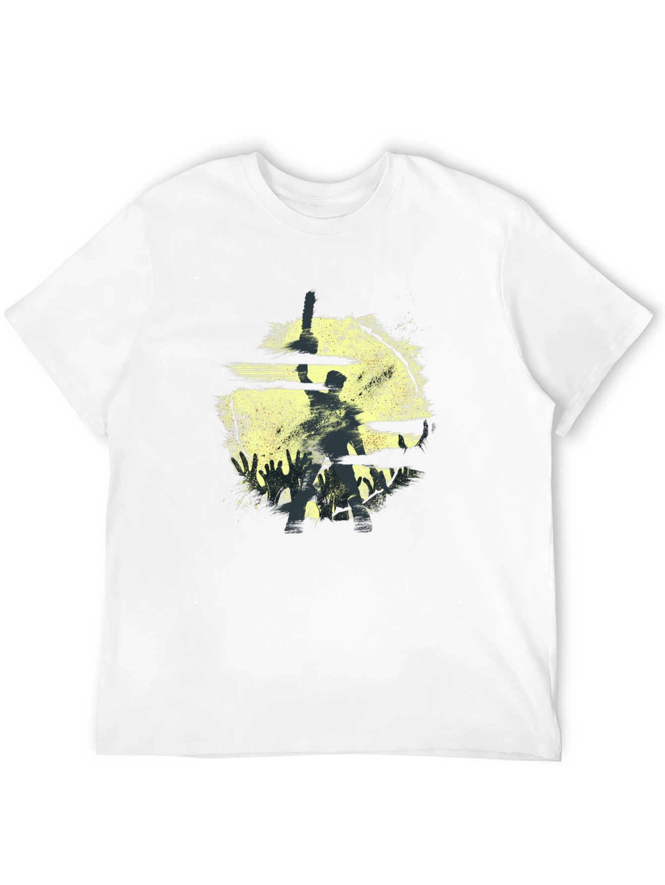 Silhouette Horror Graphic Black T-Shirt