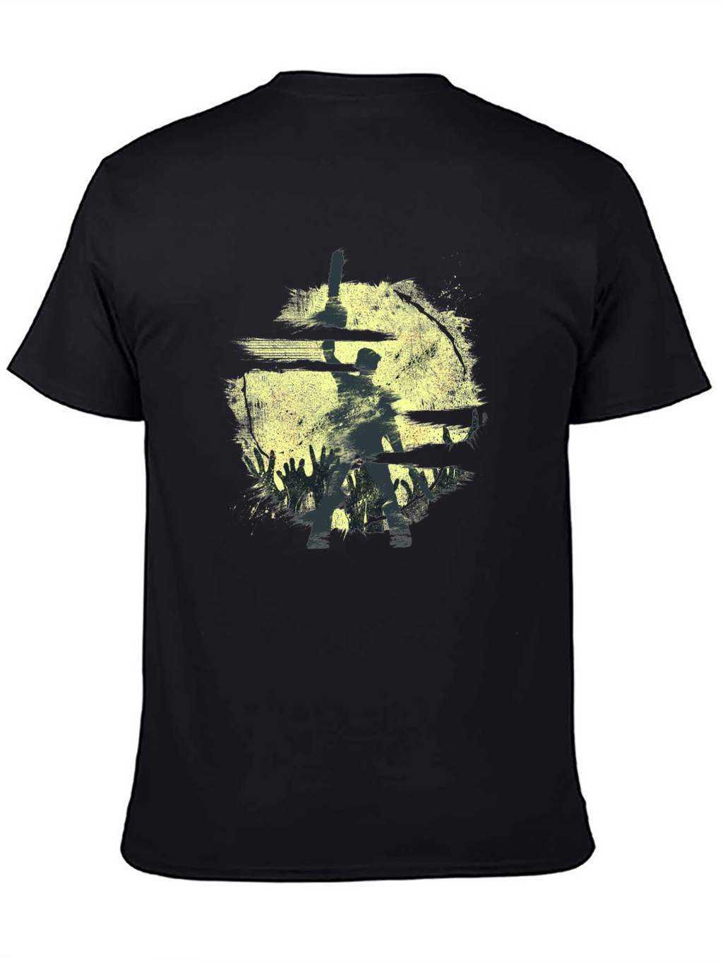 Silhouette Horror Graphic Black T-Shirt
