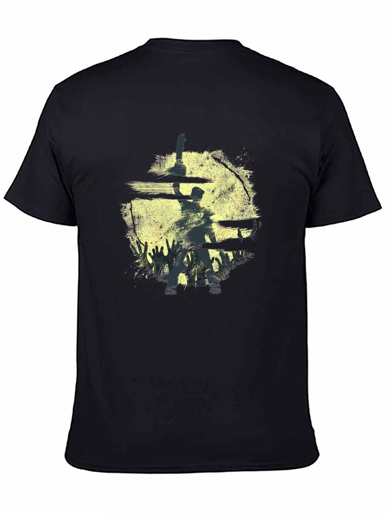 Silhouette Horror Graphic Black T-Shirt
