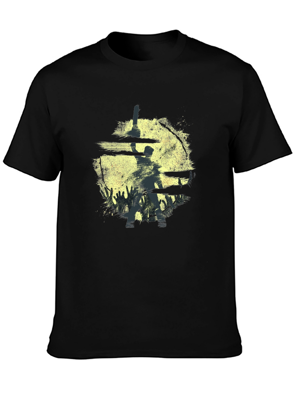 Silhouette Horror Graphic Black T-Shirt