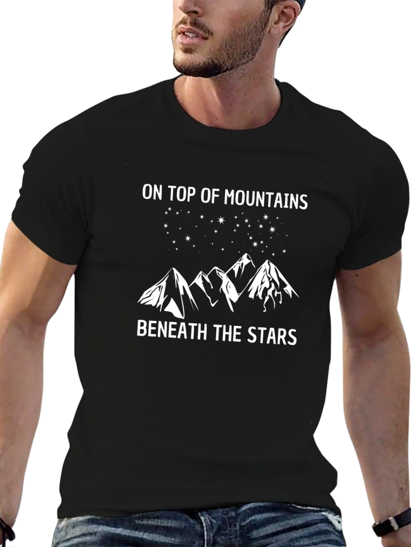 Mountain & Stars Graphic Tee - Nature Lover