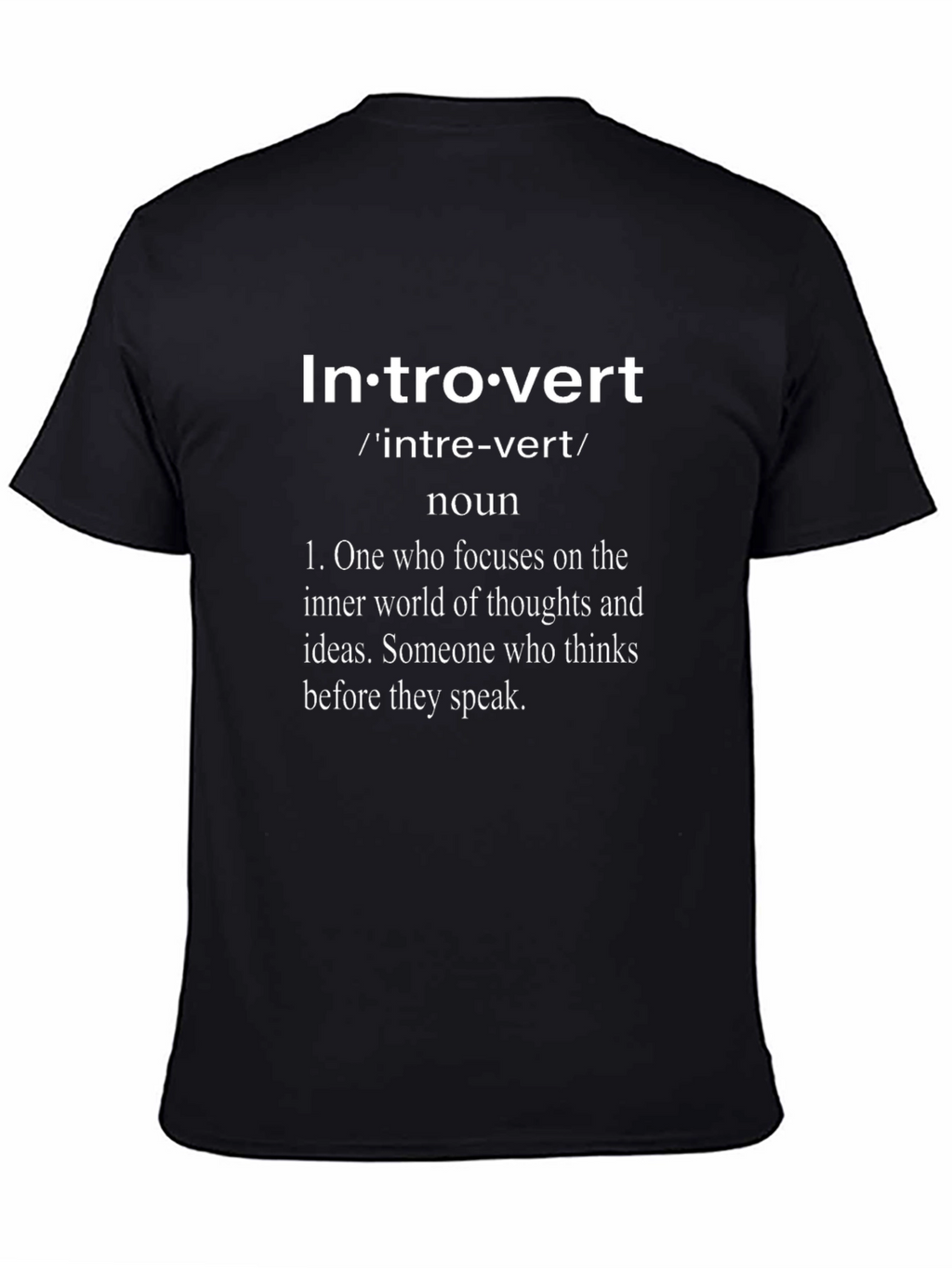 Introvert Definition T-Shirt - Black Cotton Tee