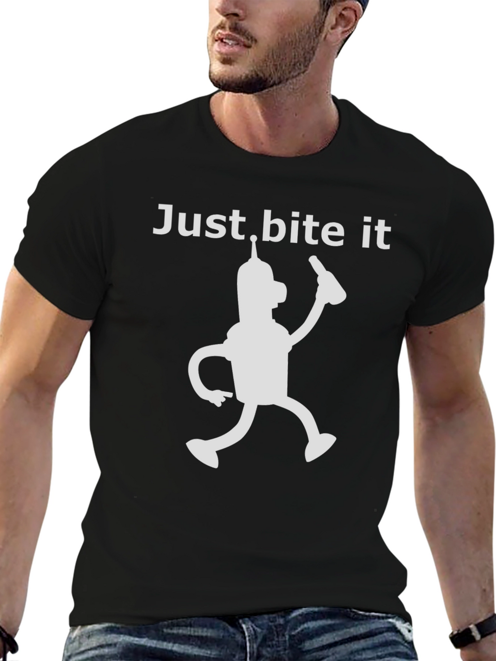 Just Bite It Bender T-Shirt - Funny Robot Tee