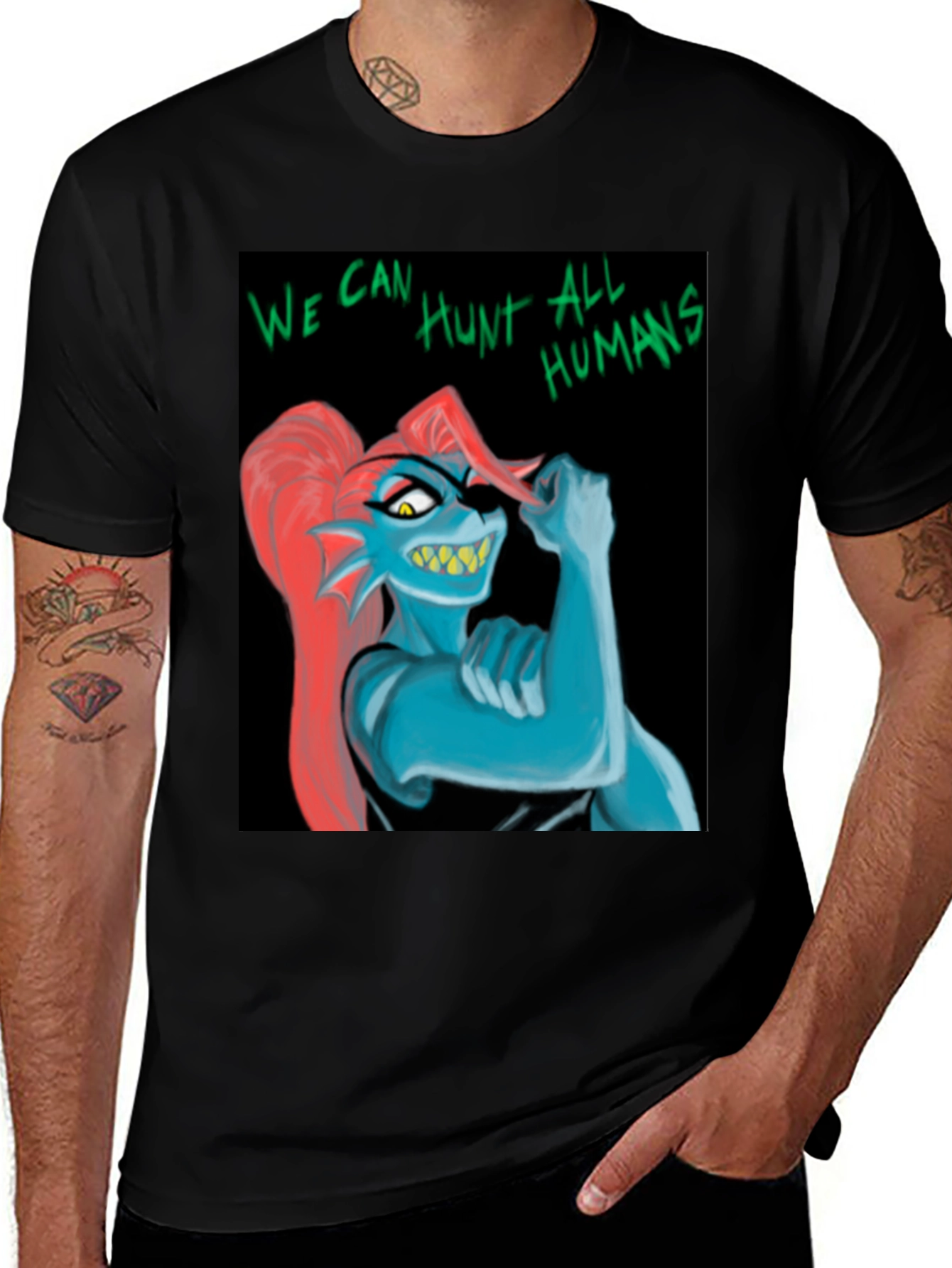 Undertale Undyne T-Shirt: We Can Hunt All Humans!