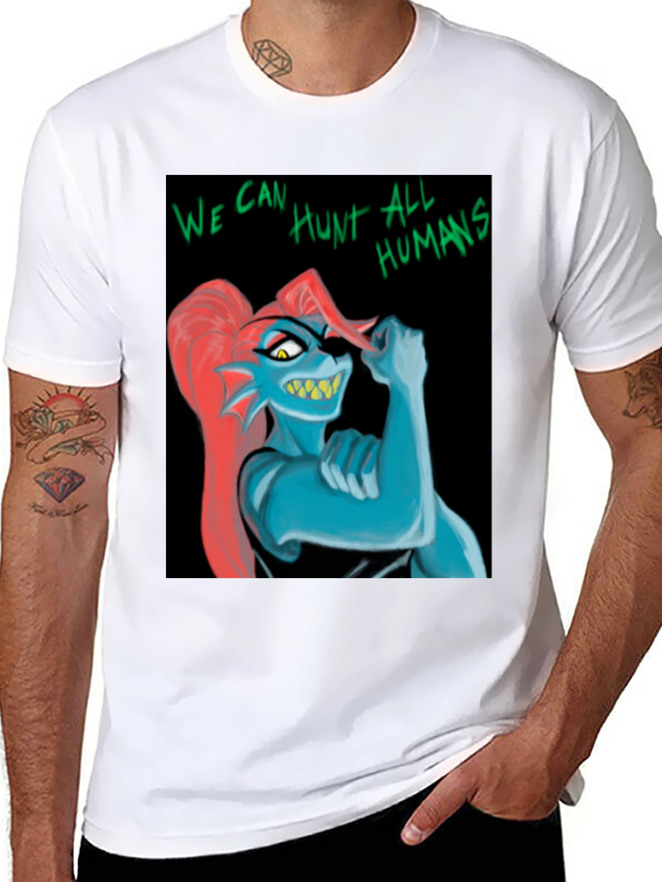 Undertale Undyne T-Shirt: We Can Hunt All Humans!