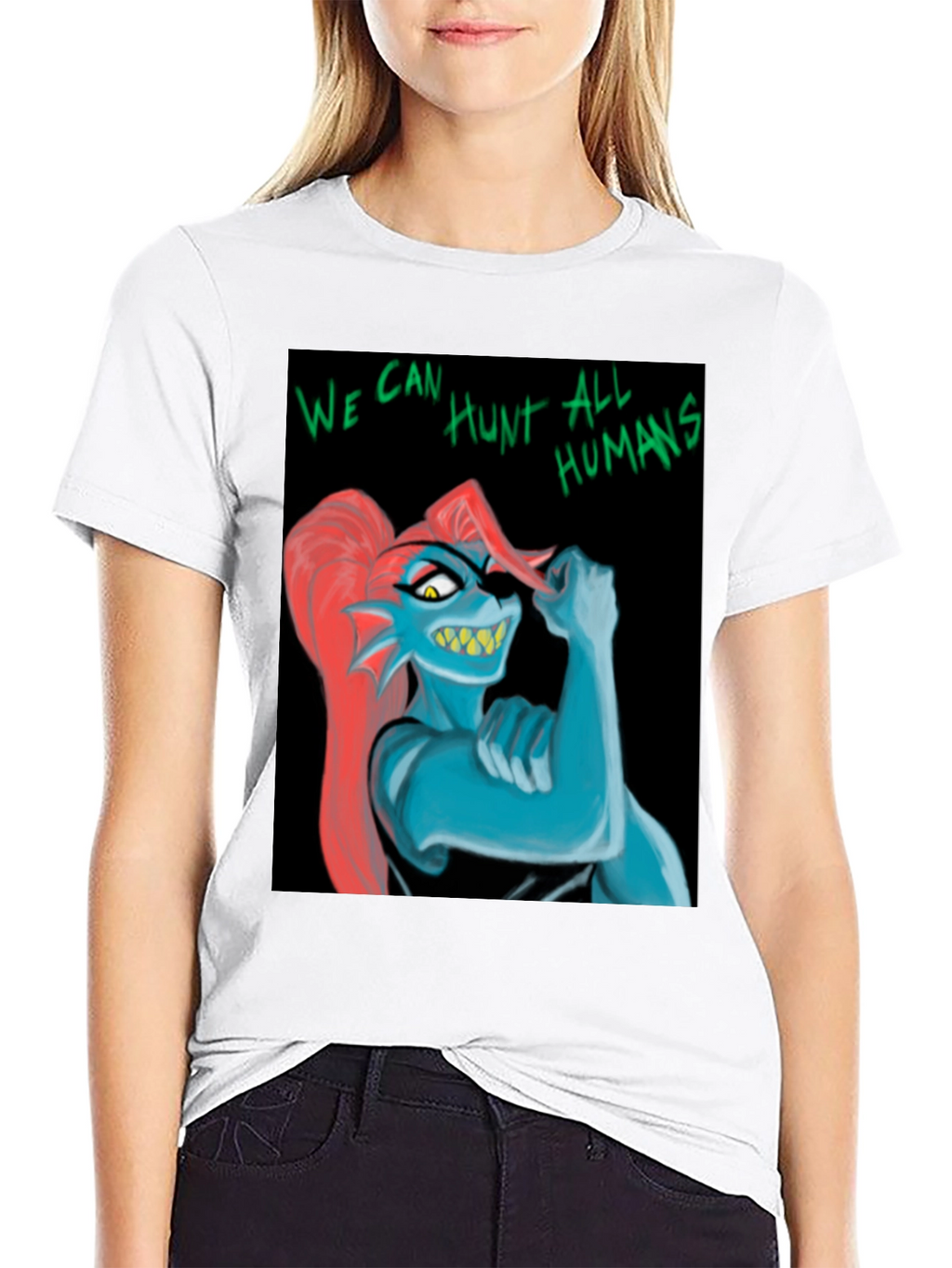 Undertale Undyne T-Shirt: We Can Hunt All Humans!