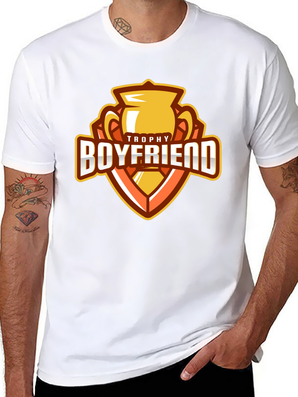 Trophy Boyfriend Graphic Tee - Novelty Mens T-Shirt