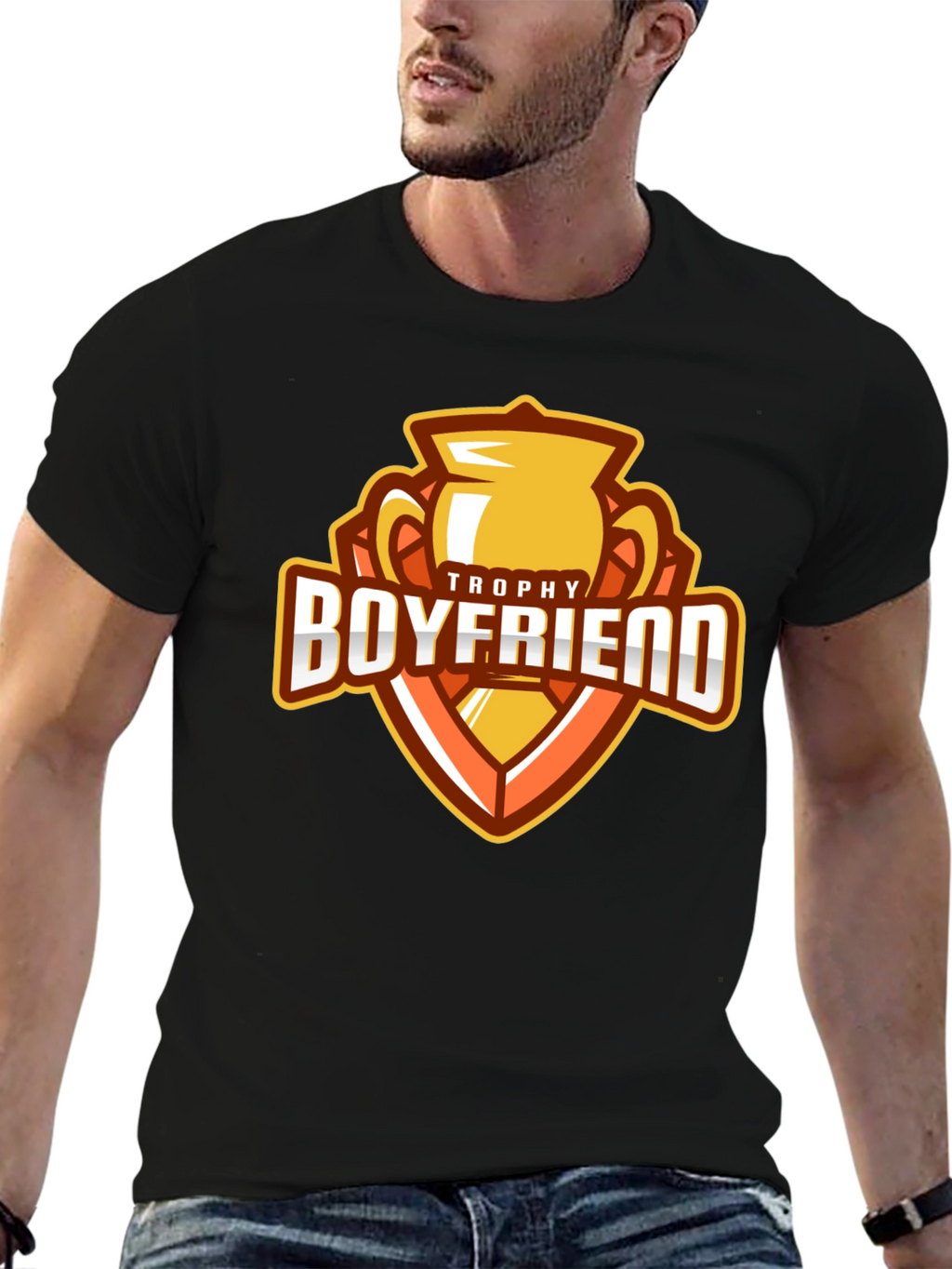Trophy Boyfriend Graphic Tee - Novelty Mens T-Shirt