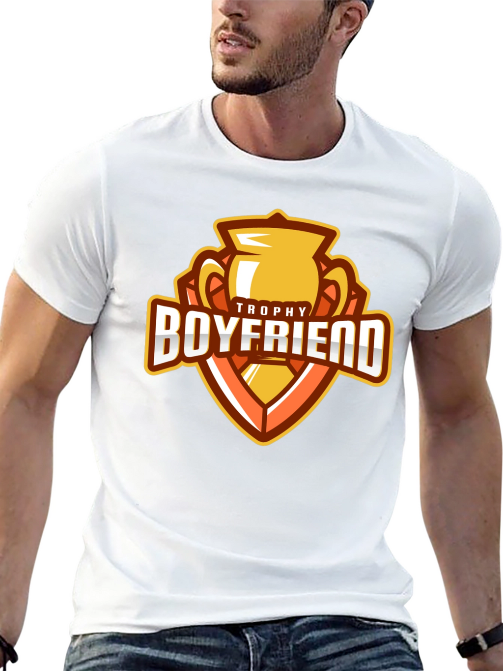 Trophy Boyfriend Graphic Tee - Novelty Mens T-Shirt