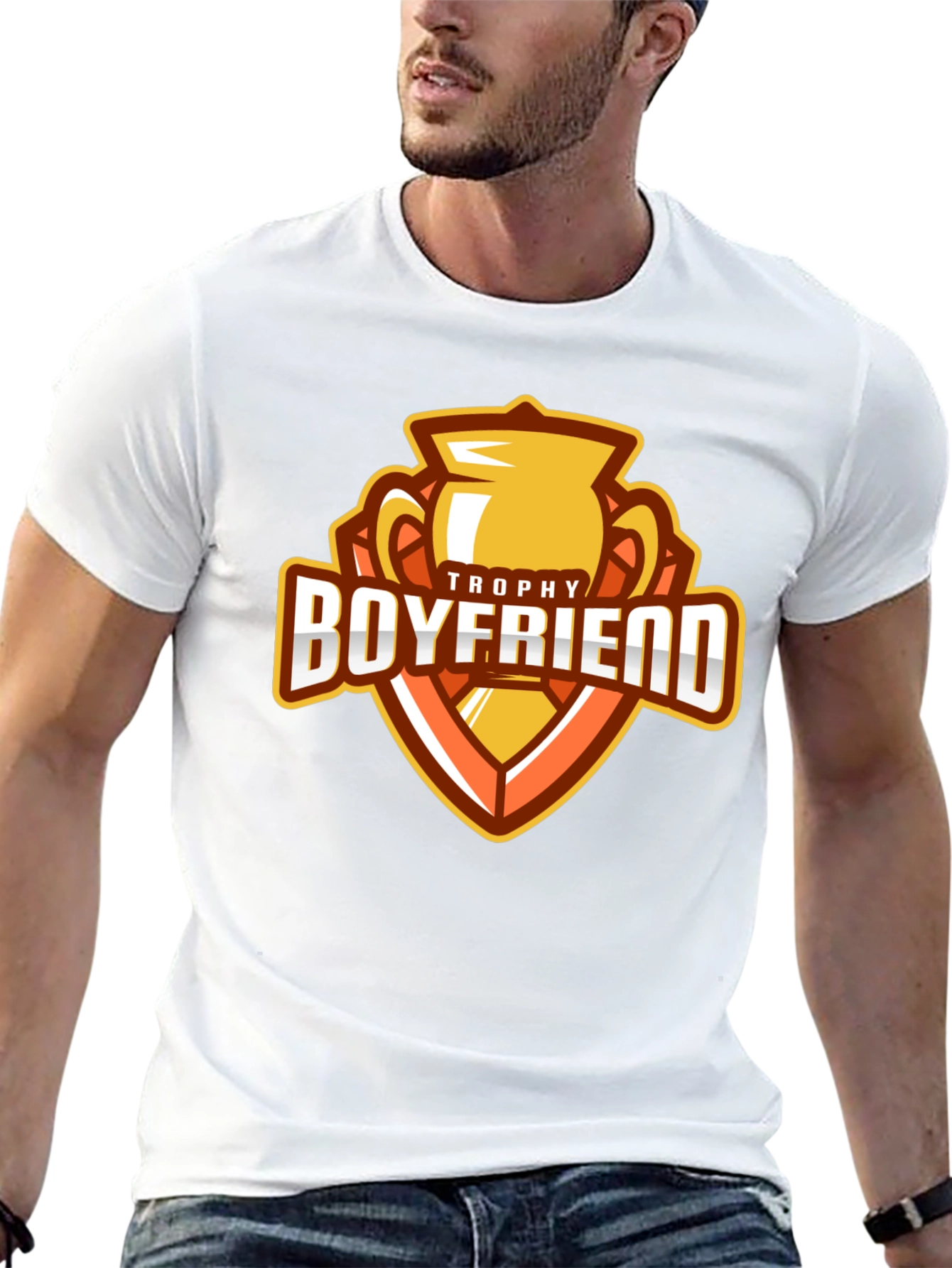Trophy Boyfriend Graphic Tee - Novelty Mens T-Shirt