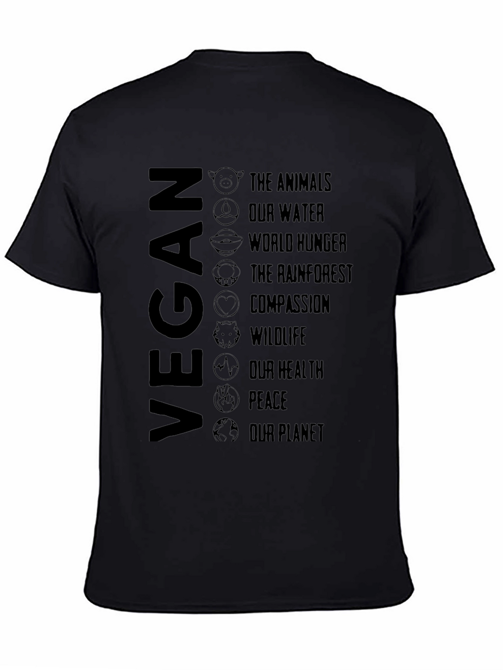 Vegan Cause T-Shirt - Animals Planet Peace