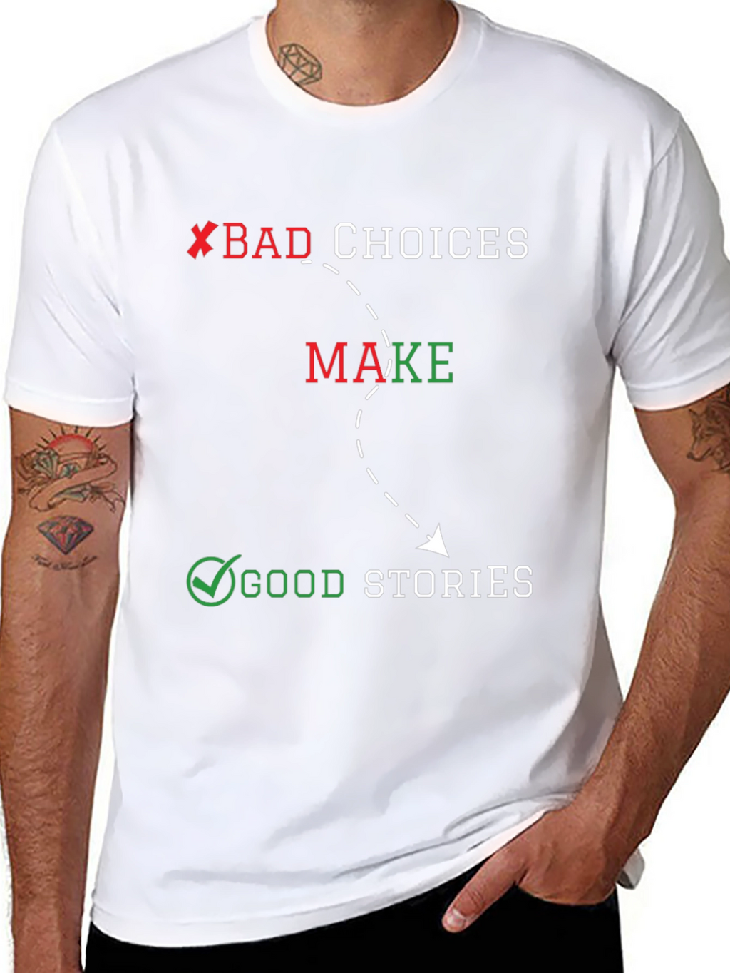 Bad Choices Good Stories Black Graphic Tee