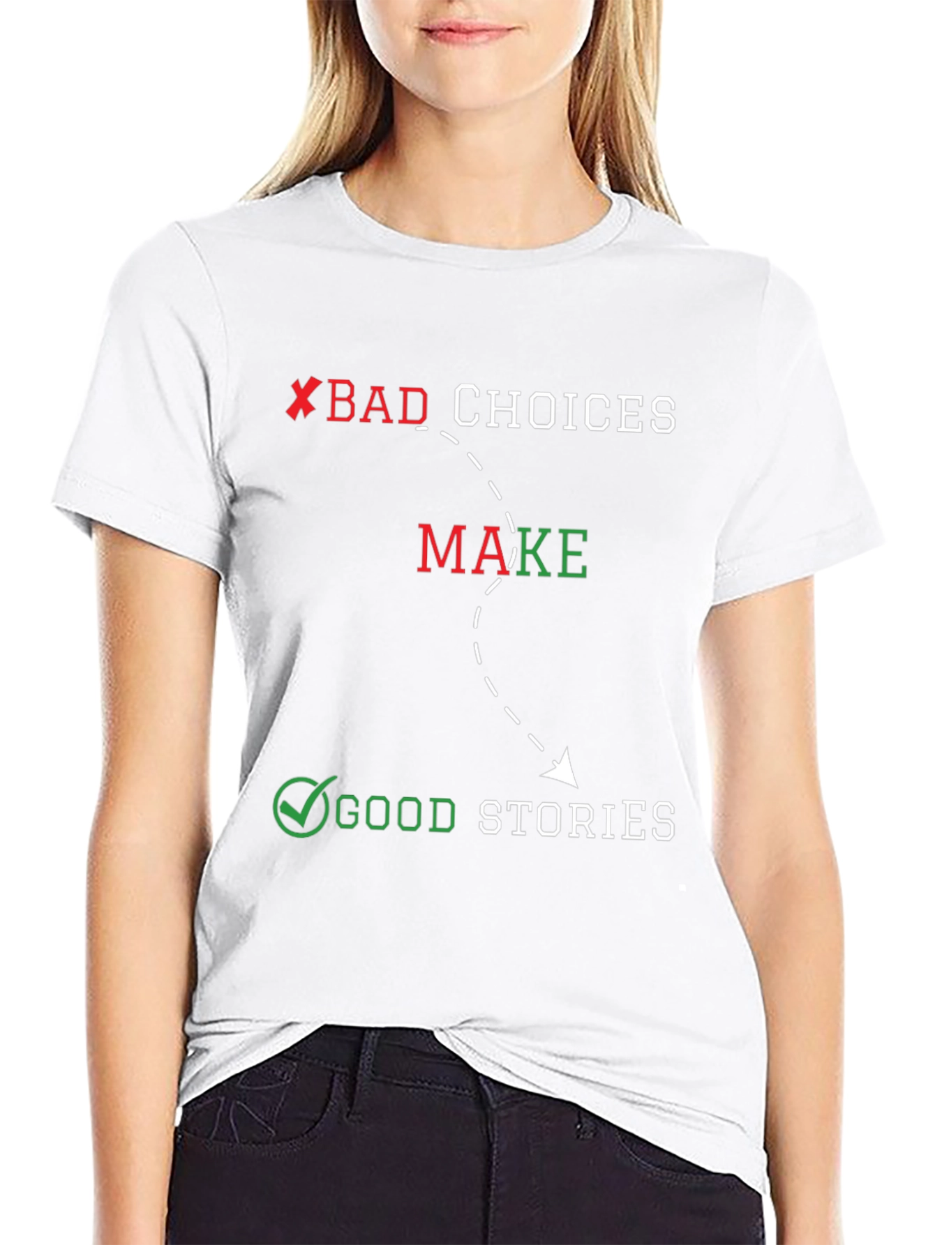 Bad Choices Good Stories Black Graphic Tee