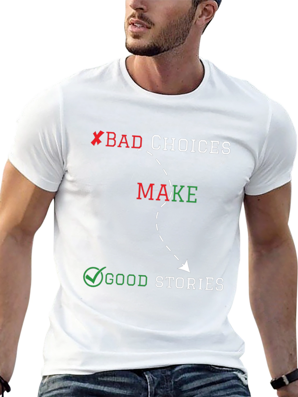 Bad Choices Good Stories Black Graphic Tee