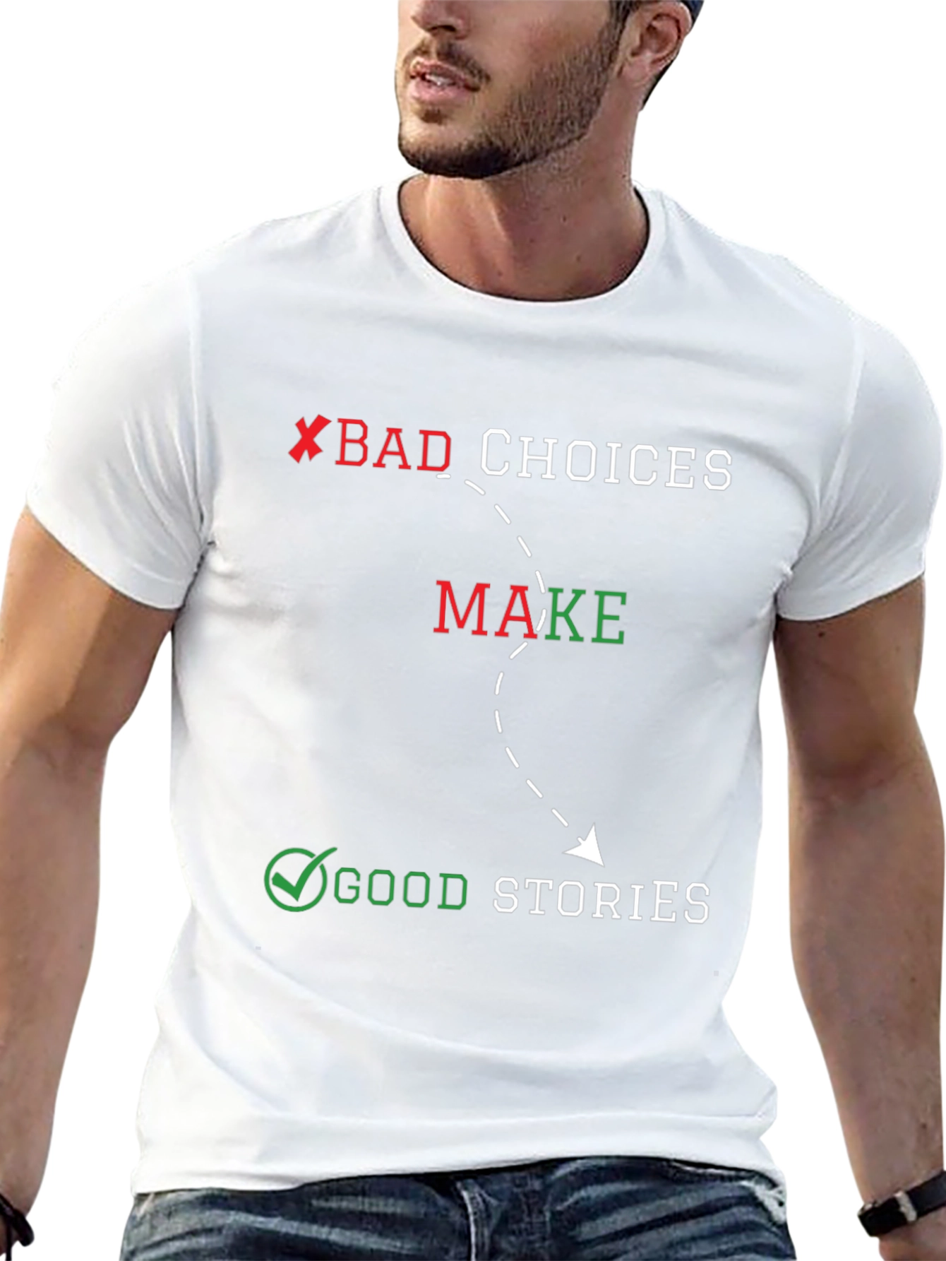 Bad Choices Good Stories Black Graphic Tee