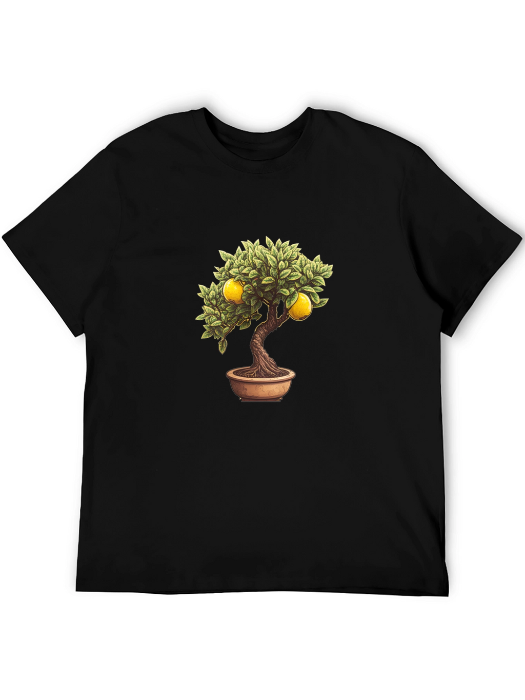 Lemon Bonsai Tree Graphic Tee - Black