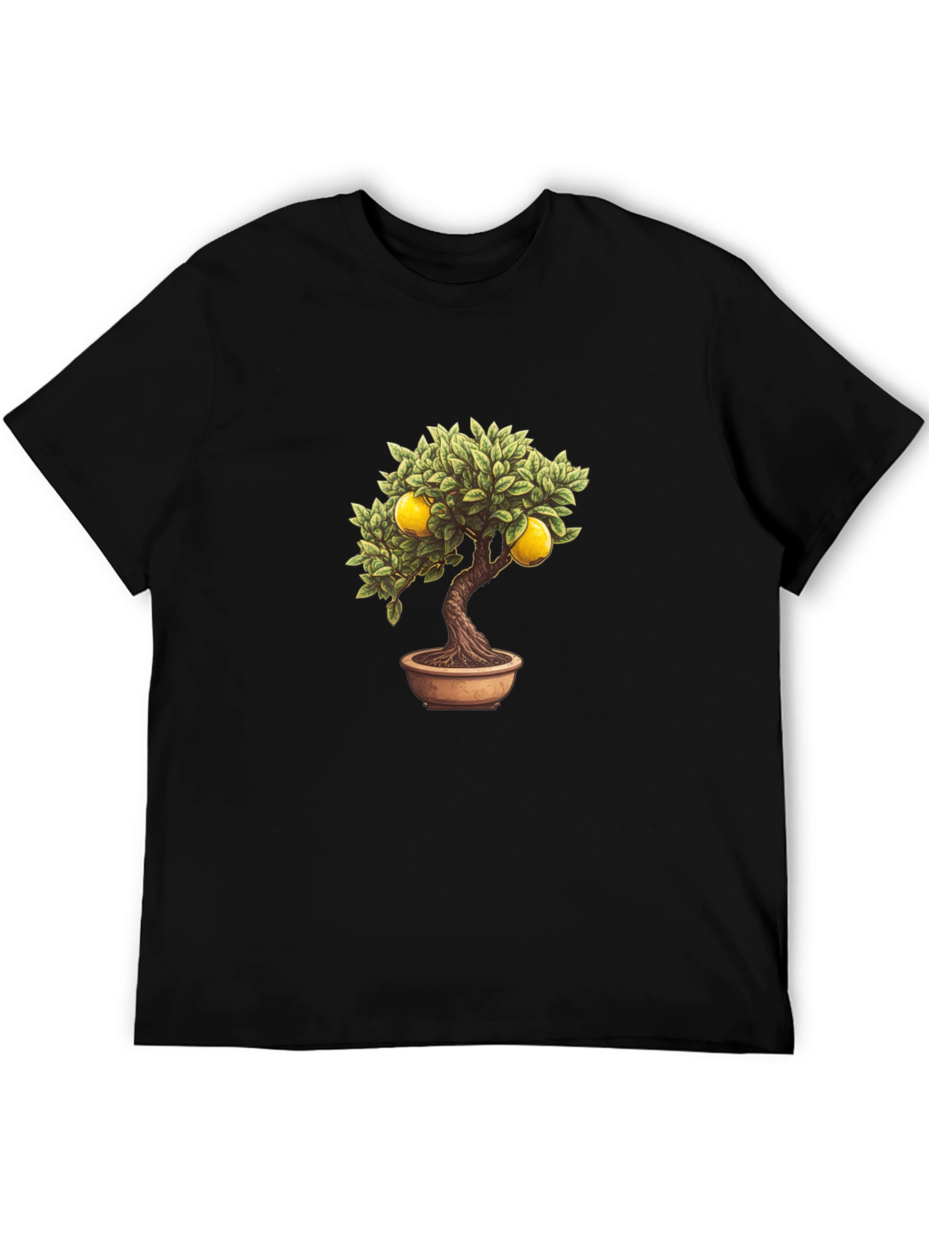 Lemon Bonsai Tree Graphic Tee - Black