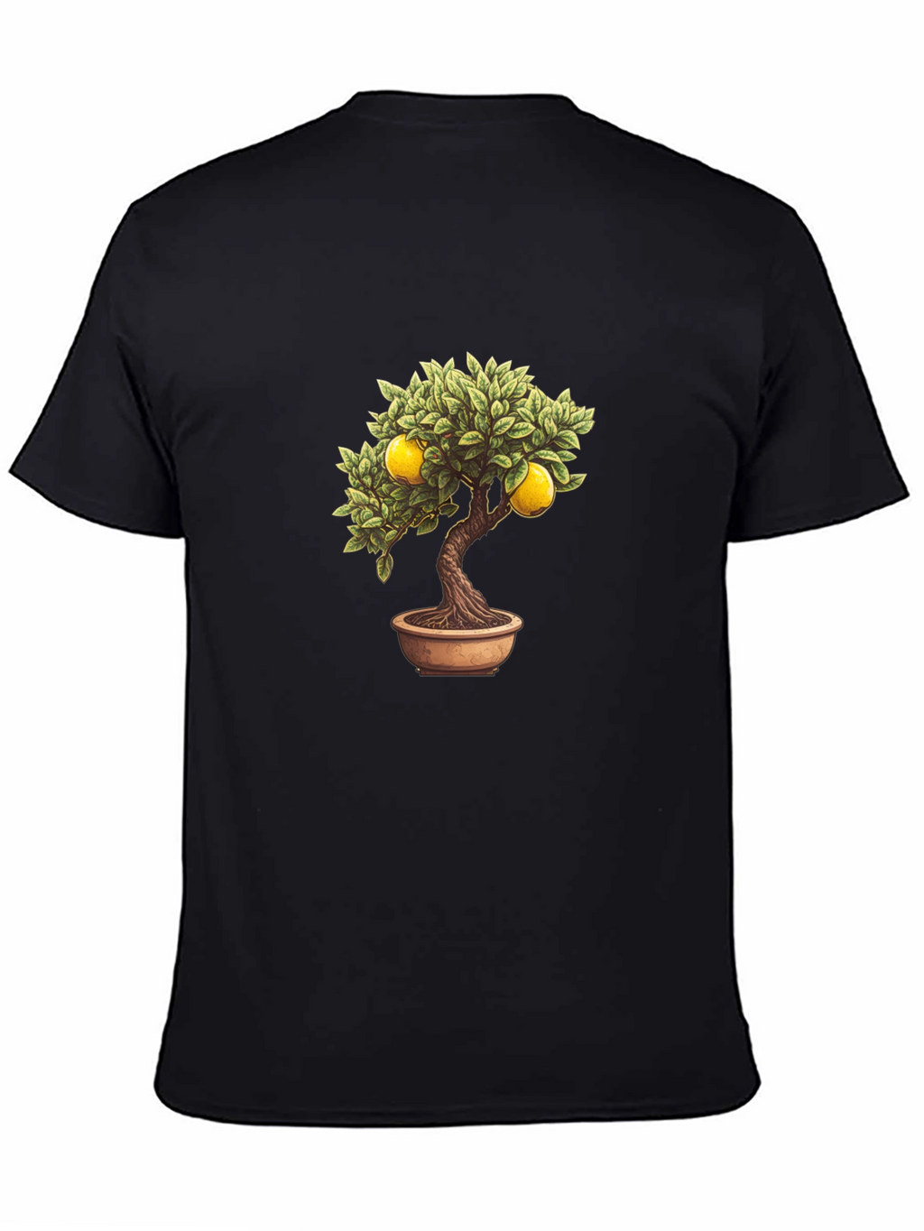 Lemon Bonsai Tree Graphic Tee - Black