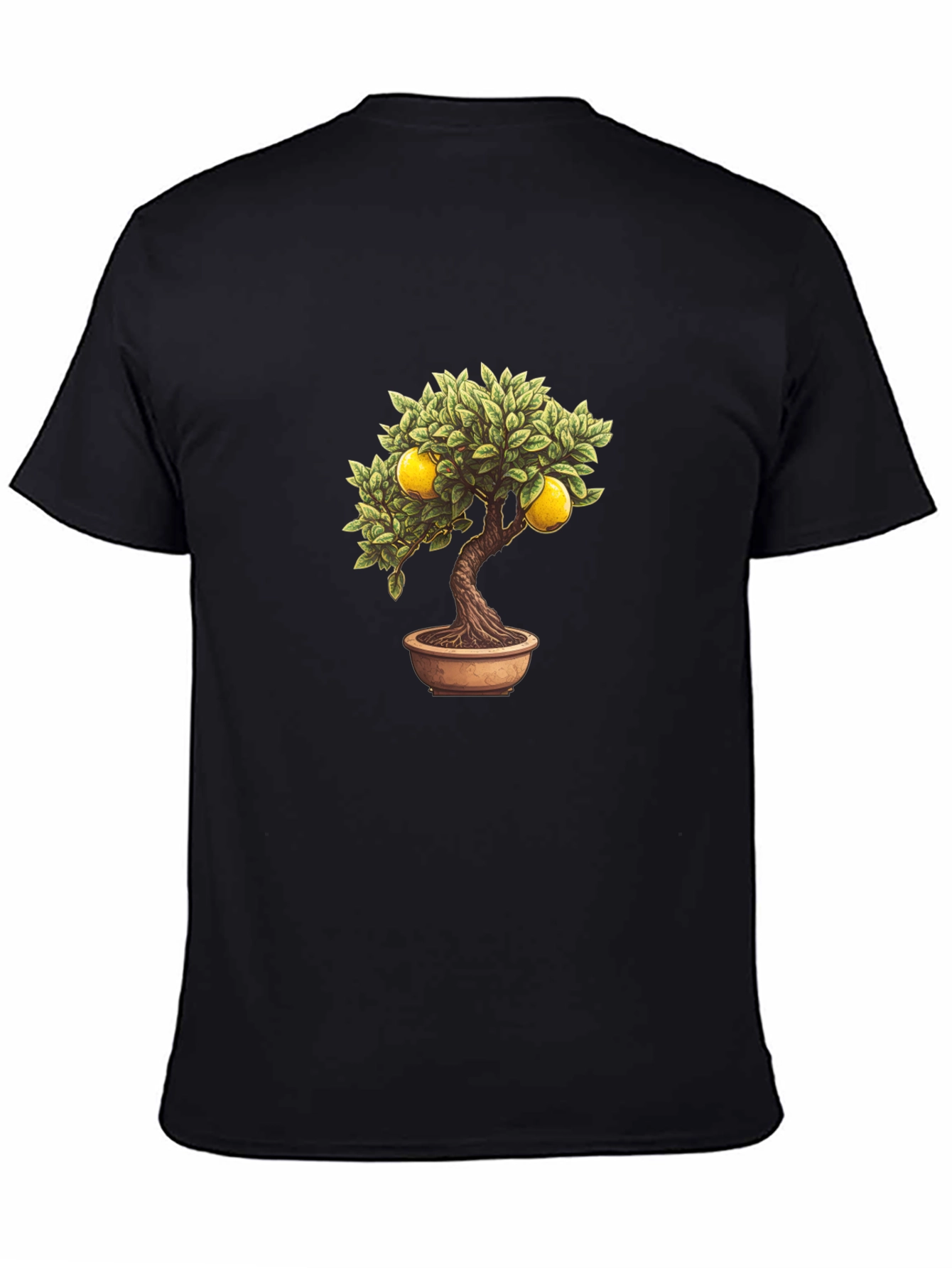Lemon Bonsai Tree Graphic Tee - Black