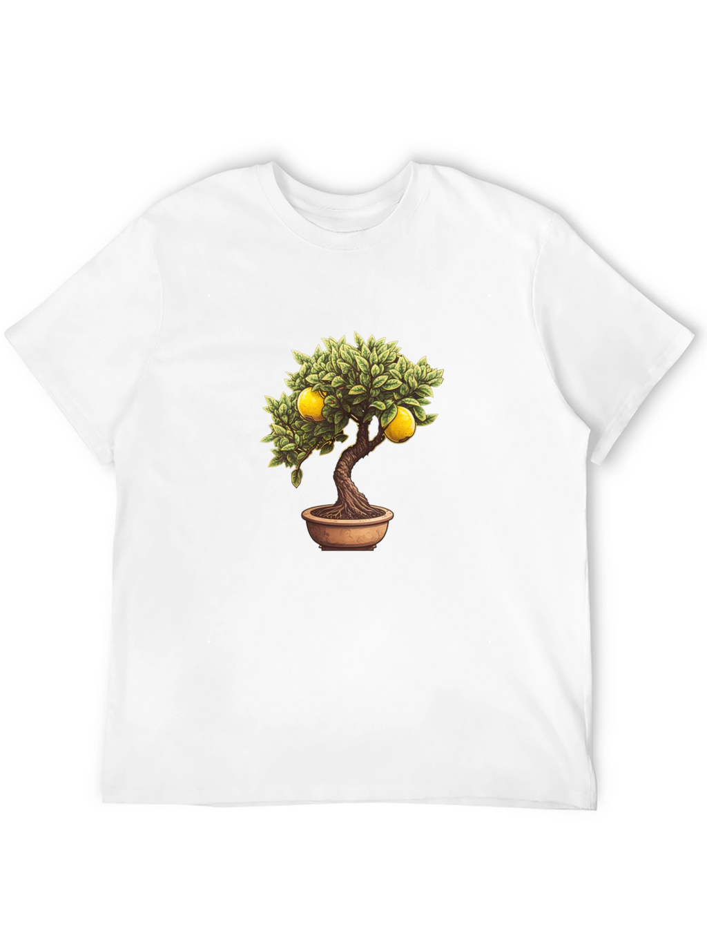 Lemon Bonsai Tree Graphic Tee - Black