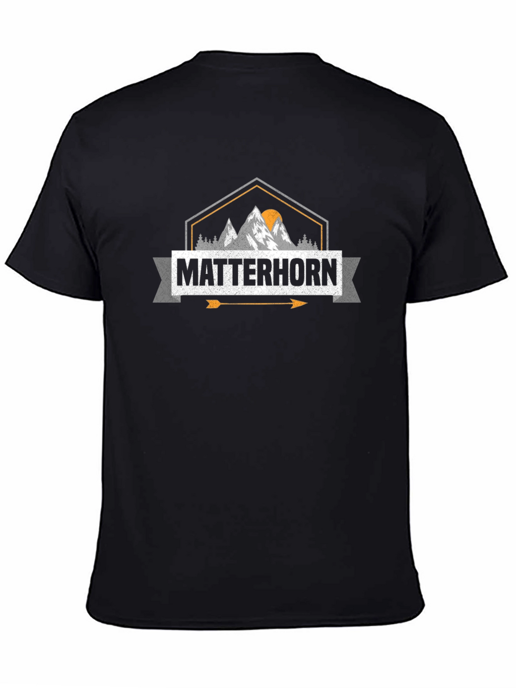 Matterhorn Mountain Graphic Tee - Unisex Black T-Shirt