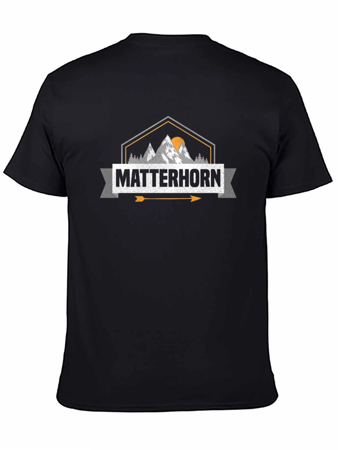 Matterhorn Mountain Graphic Tee - Unisex Black T-Shirt