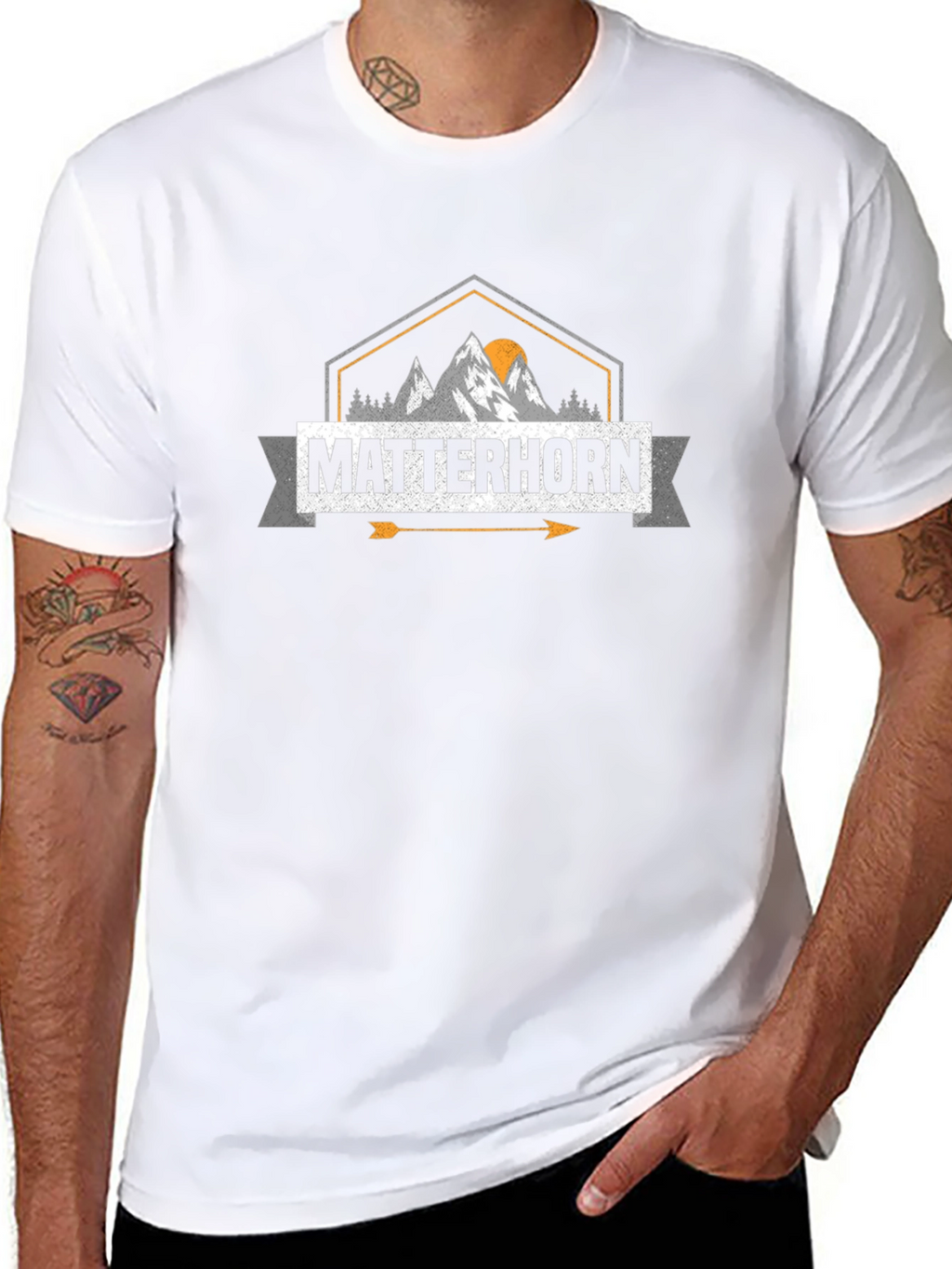 Matterhorn Mountain Graphic Tee - Unisex Black T-Shirt