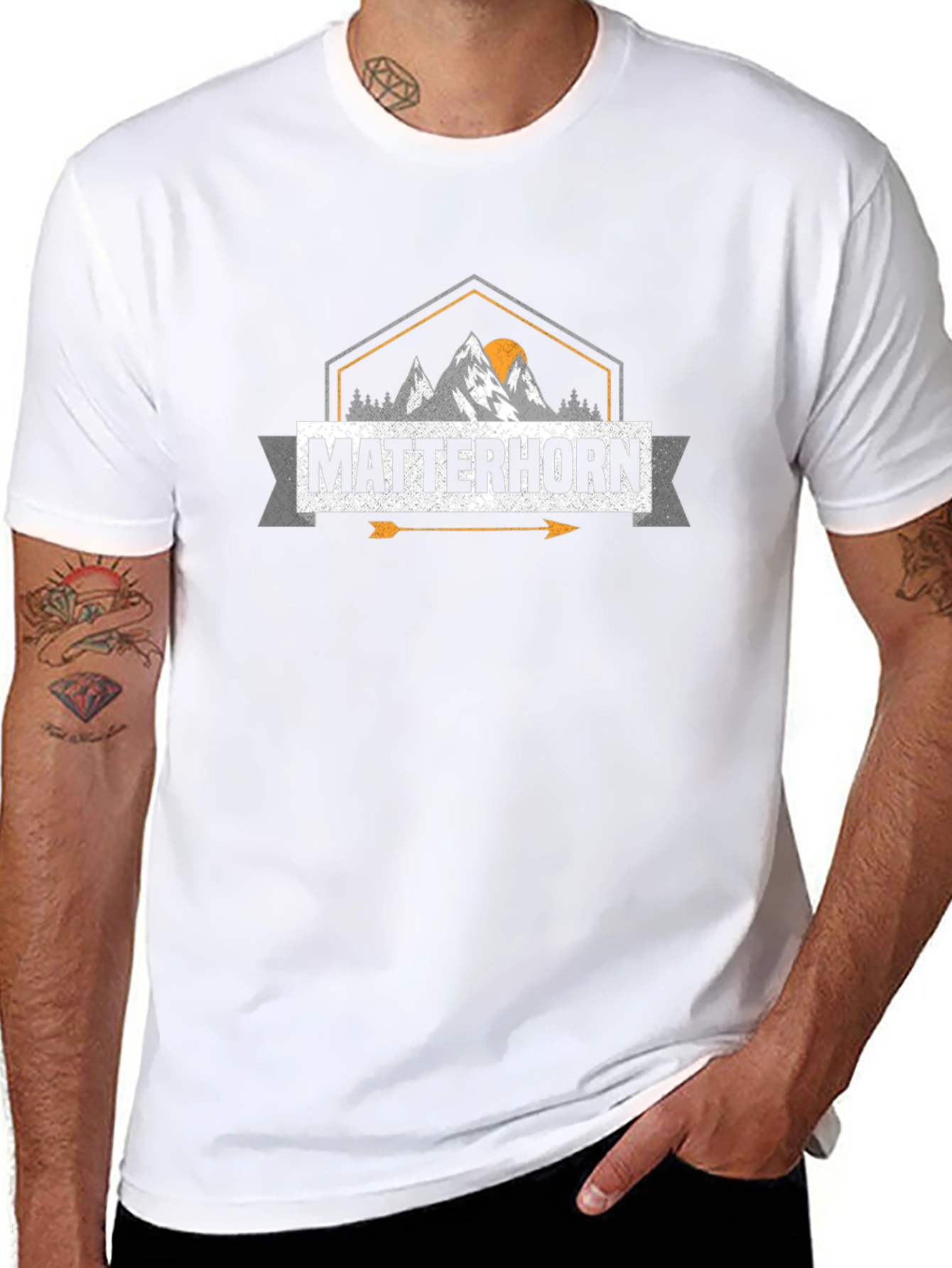 Matterhorn Mountain Graphic Tee - Unisex Black T-Shirt