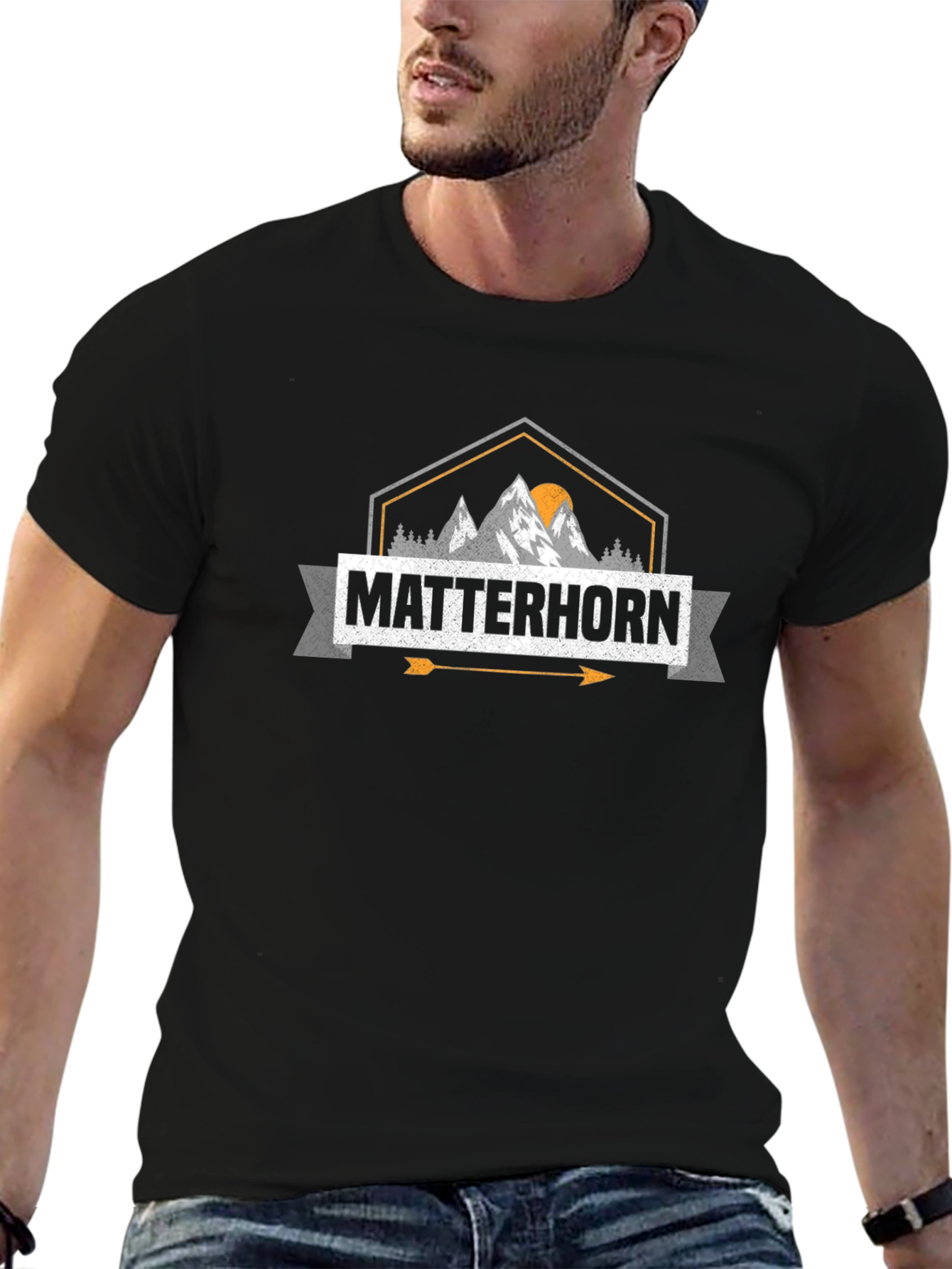 Matterhorn Mountain Graphic Tee - Unisex Black T-Shirt