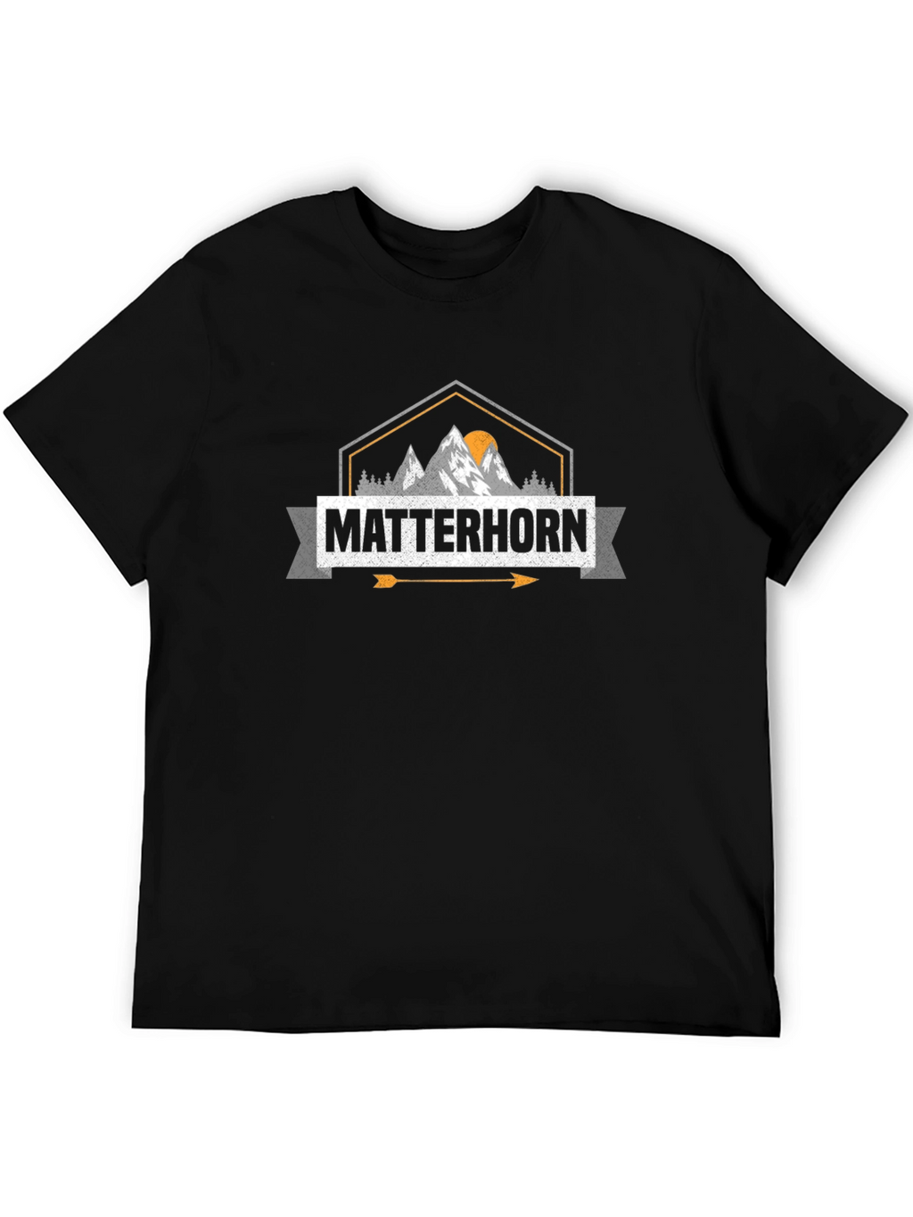 Matterhorn Mountain Graphic Tee - Unisex Black T-Shirt