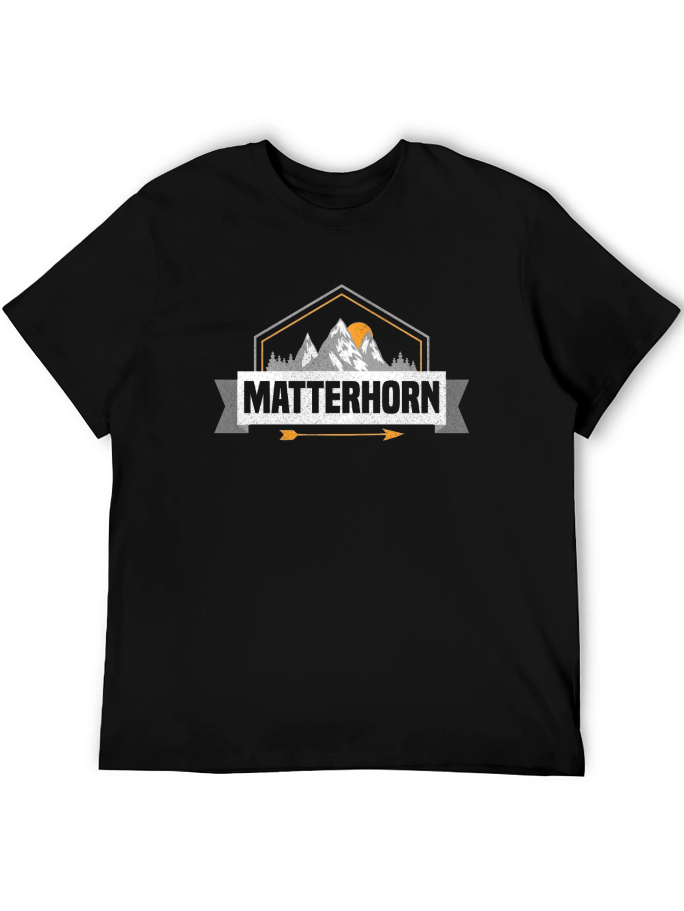 Matterhorn Mountain Graphic Tee - Unisex Black T-Shirt