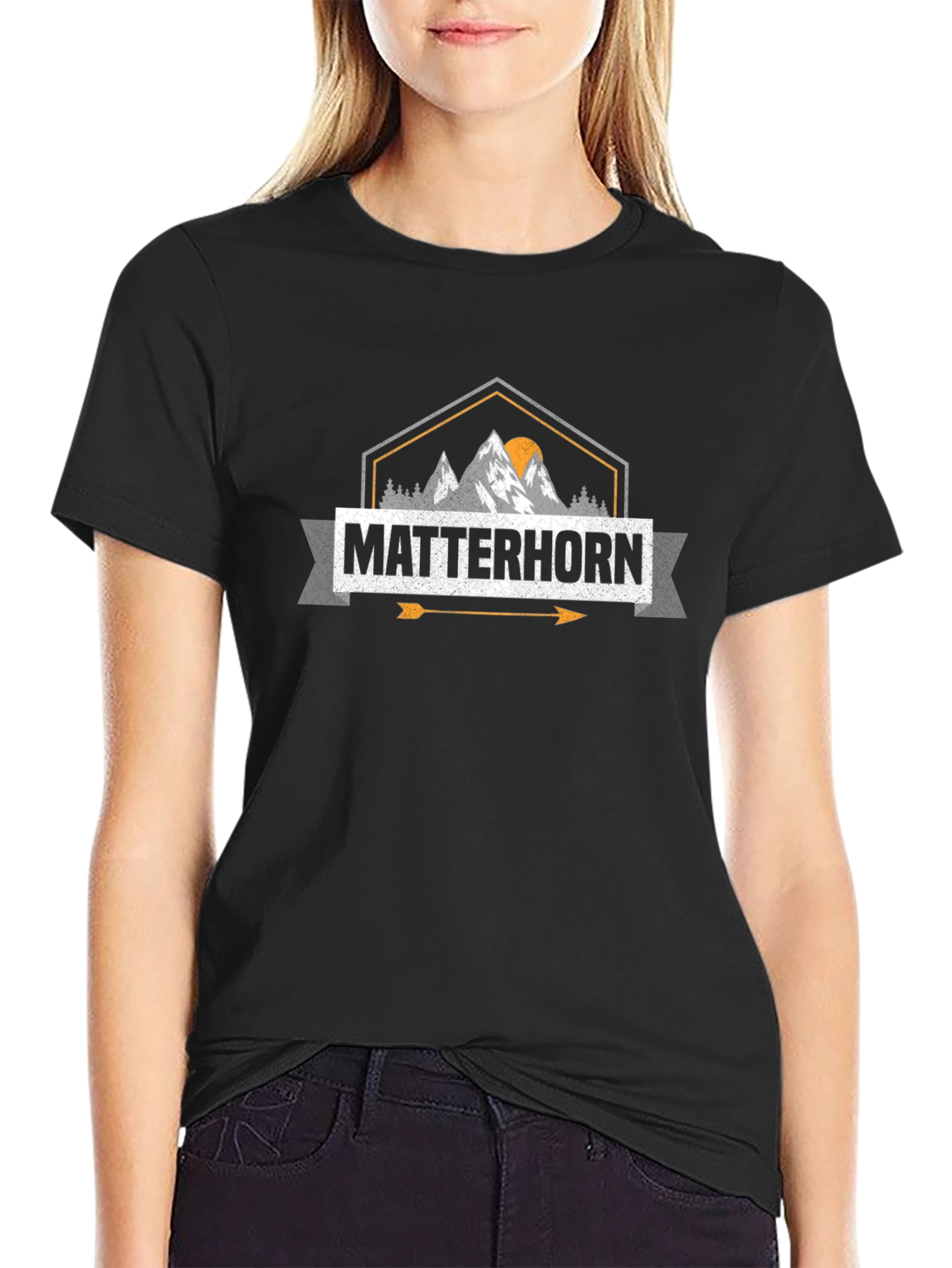 Matterhorn Mountain Graphic Tee - Unisex Black T-Shirt