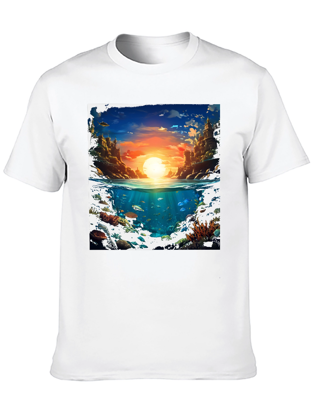 Ocean & Sky Graphic Tee - Unique Design!