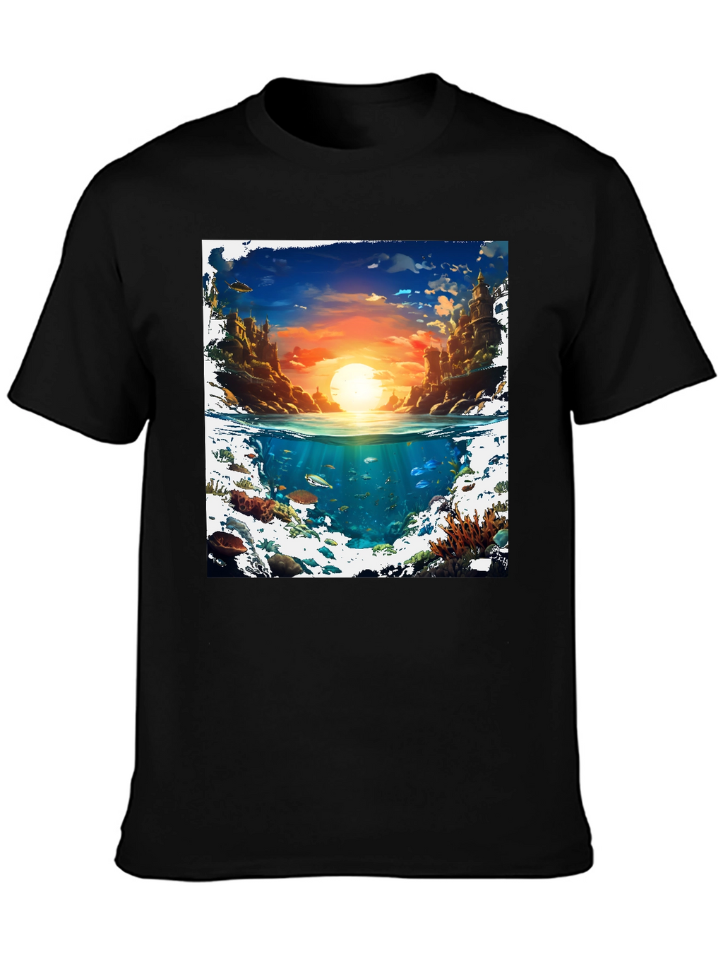 Ocean & Sky Graphic Tee - Unique Design!
