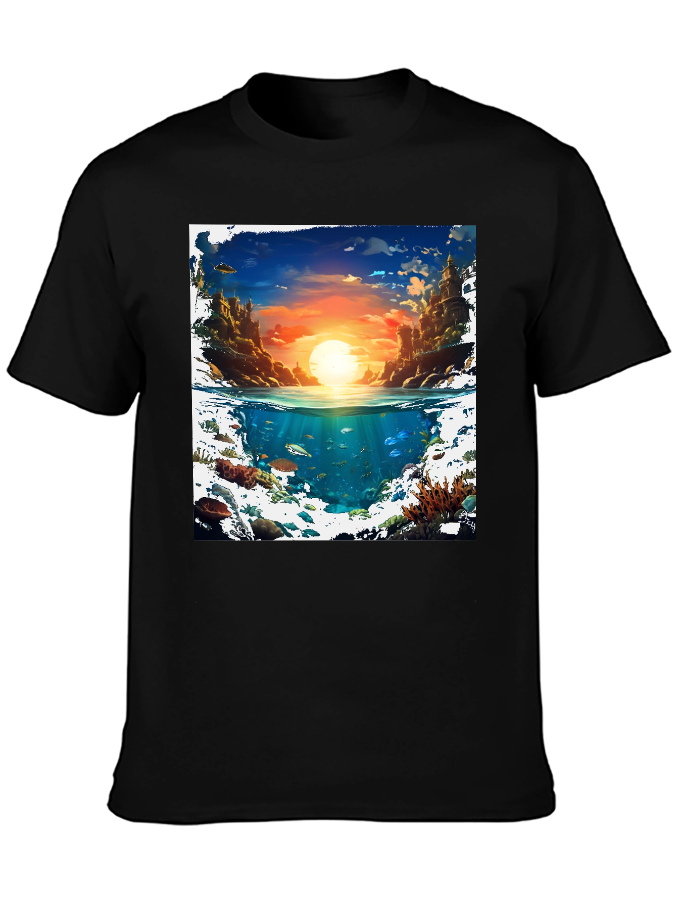Ocean & Sky Graphic Tee - Unique Design!
