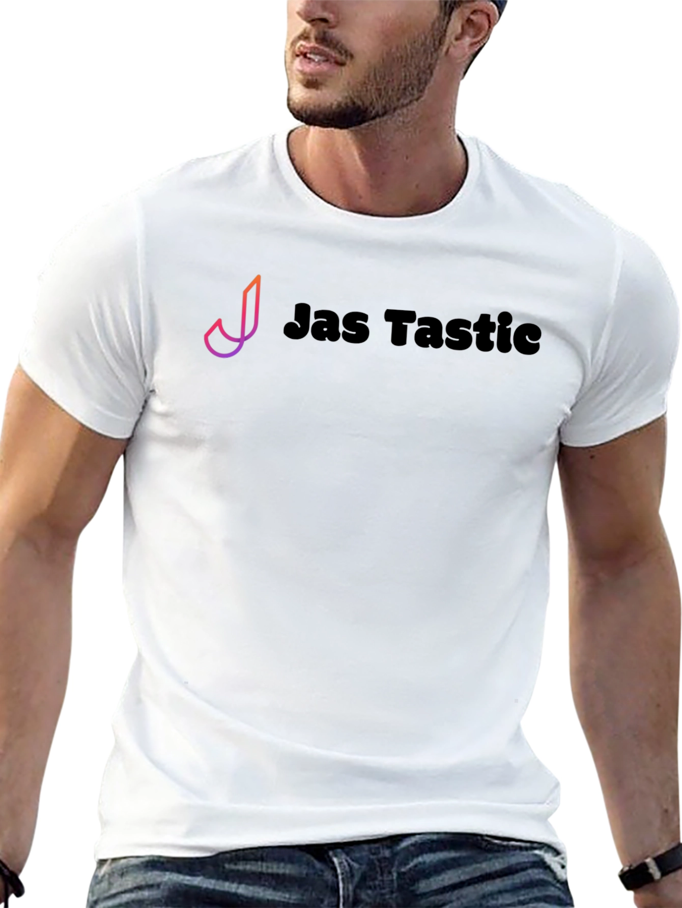 Jas Tastic Graphic Tee - Black Crew Neck