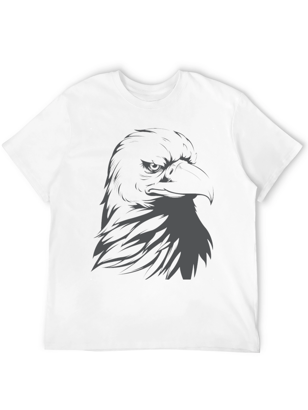 Mens Eagle Graphic Print Black T-Shirt
