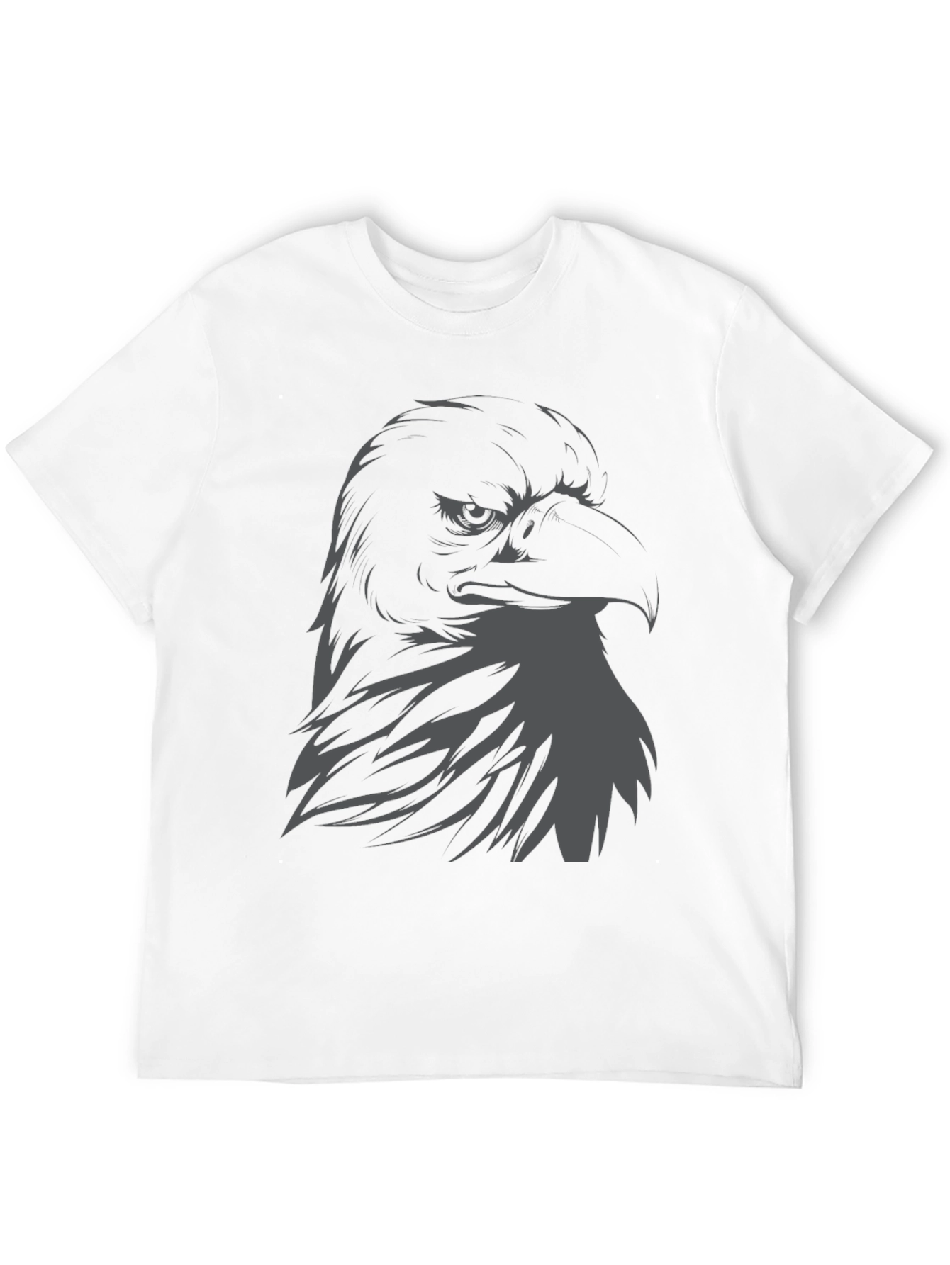 Mens Eagle Graphic Print Black T-Shirt