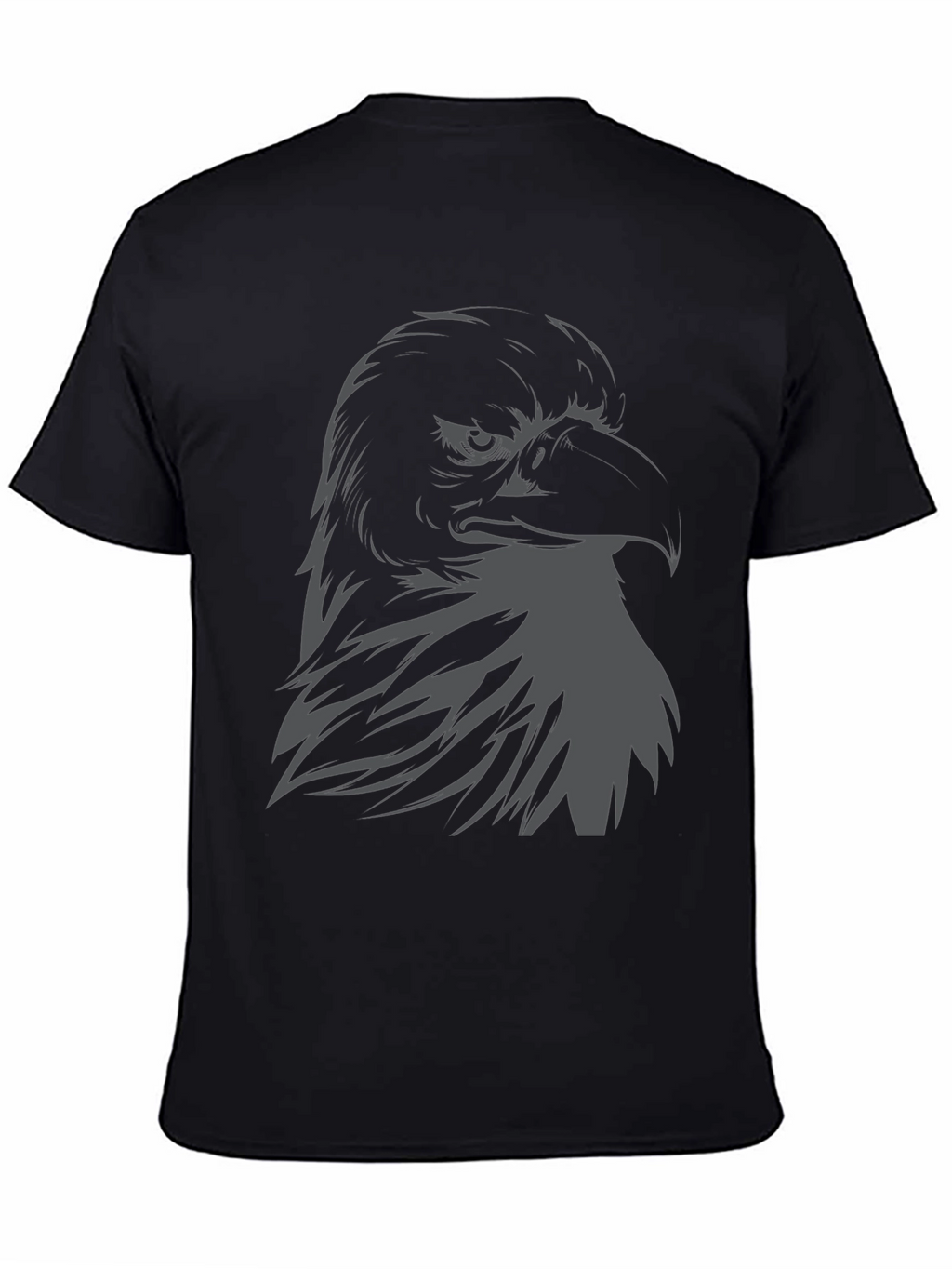 Mens Eagle Graphic Print Black T-Shirt