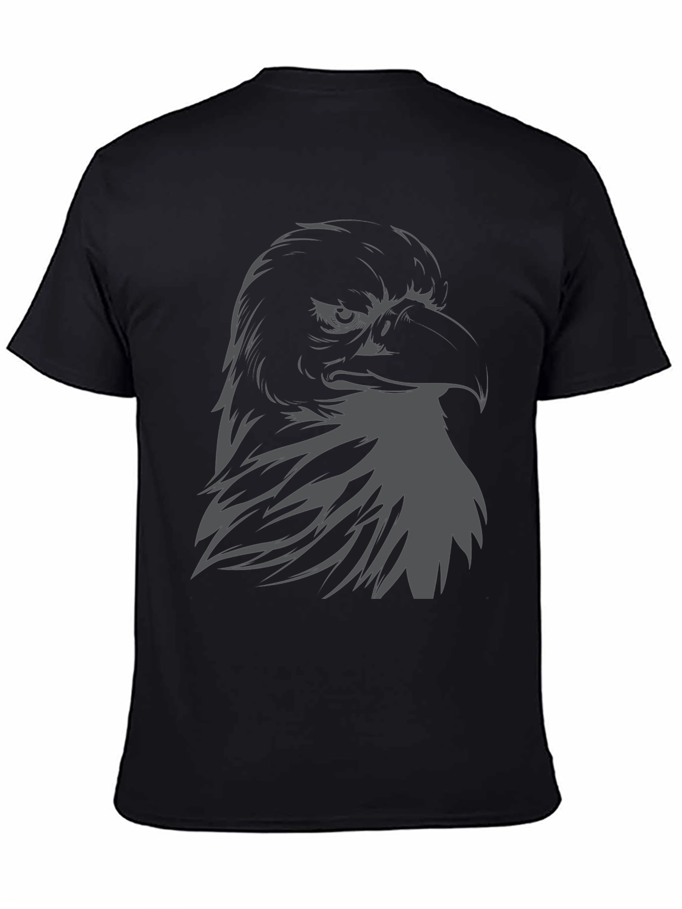 Mens Eagle Graphic Print Black T-Shirt