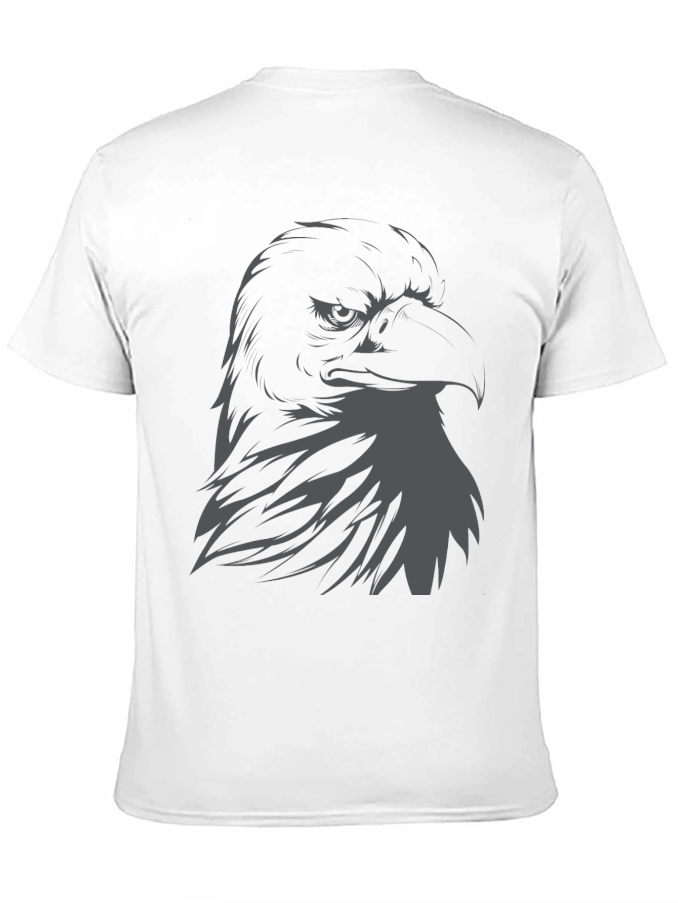 Mens Eagle Graphic Print Black T-Shirt